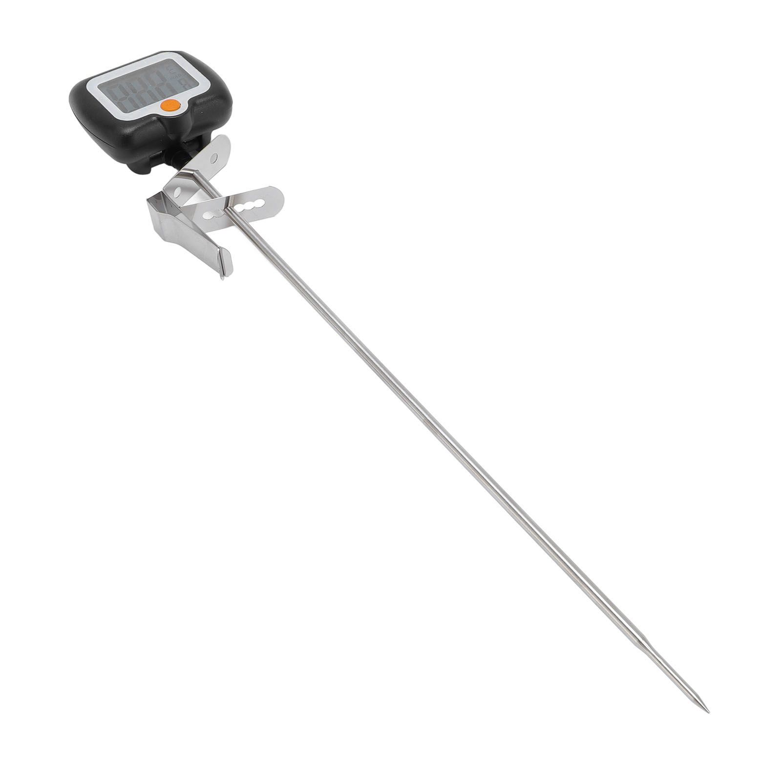 Digital Candy Thermometer with Pot Clip Stainless Steel Long Probe High