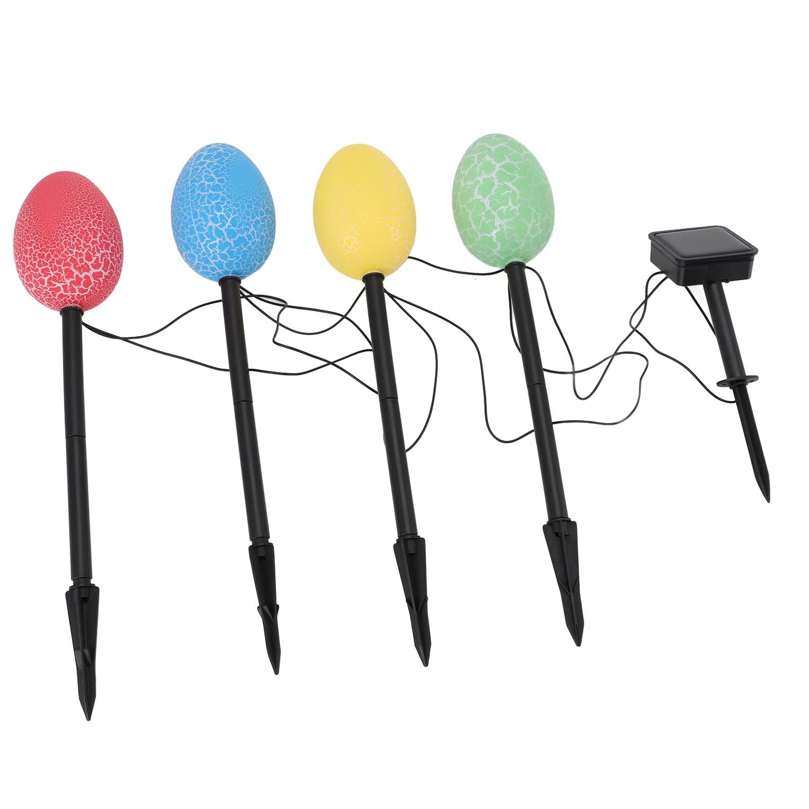 Colorful Egg Solar Light Cracked Eggs Ground Stake Decorative Light for view 10