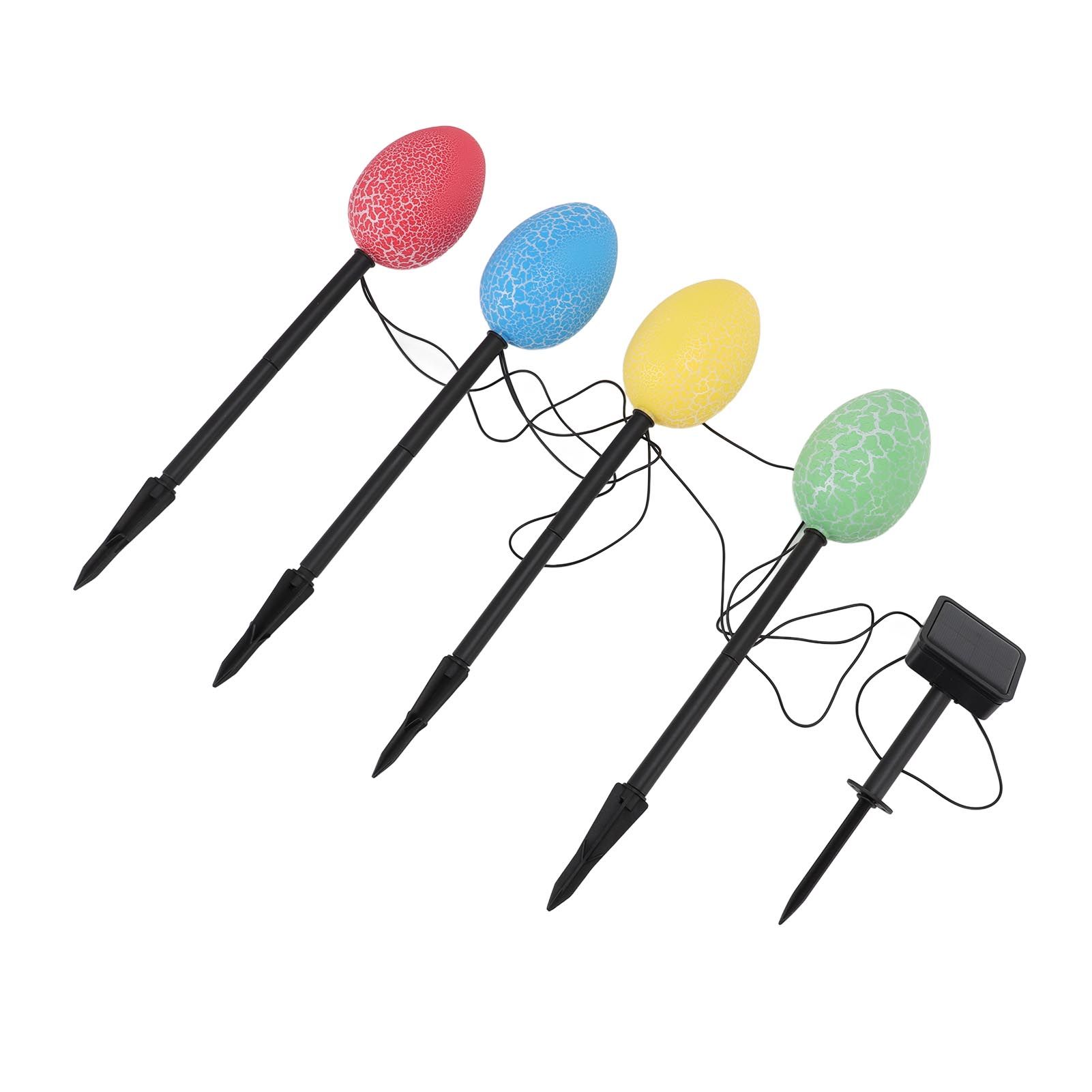 Colorful Egg Solar Light Cracked Eggs Ground Stake Decorative Light for view 11