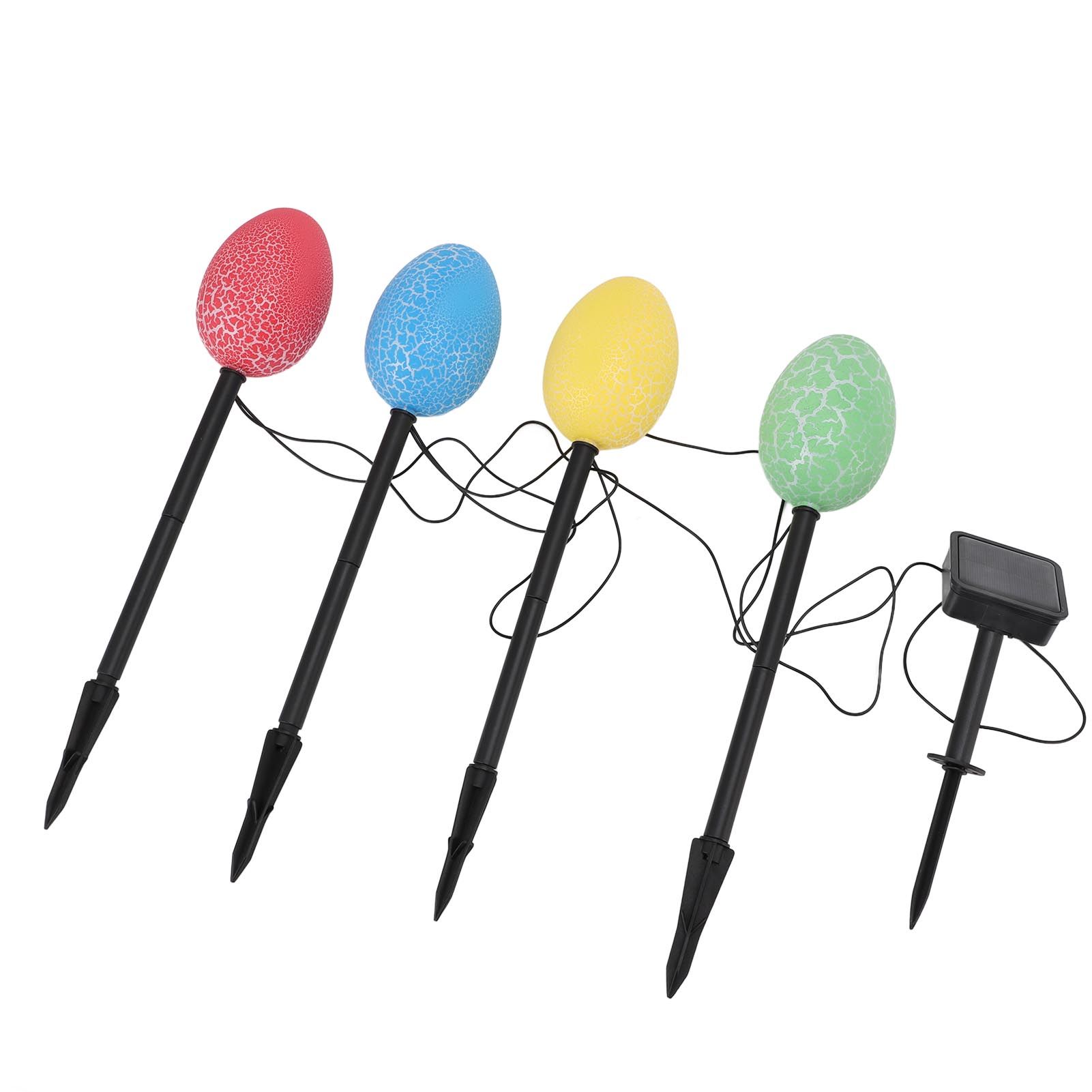 Colorful Egg Solar Light Cracked Eggs Ground Stake Decorative Light for view 12