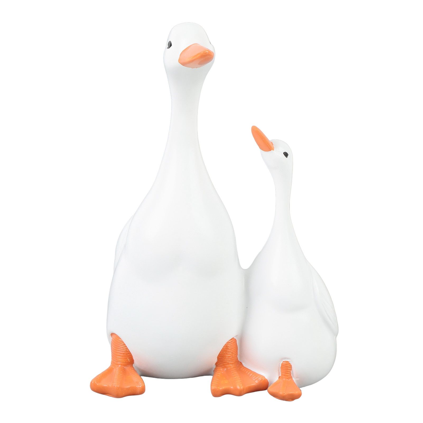 Duck Sculpture Simulated Rain Proof Resin Duck and Duckling Statue for Garden view 3