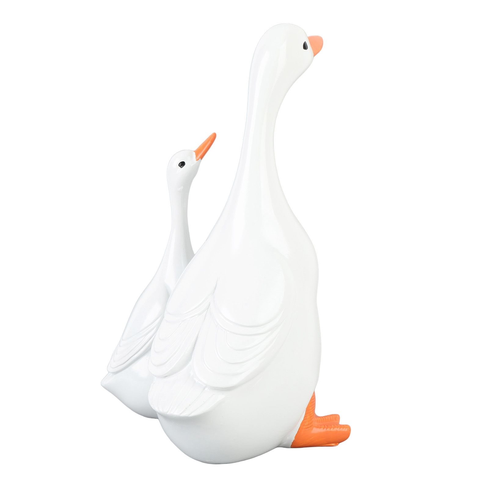 Duck Sculpture Simulated Rain Proof Resin Duck and Duckling Statue for Garden view 9