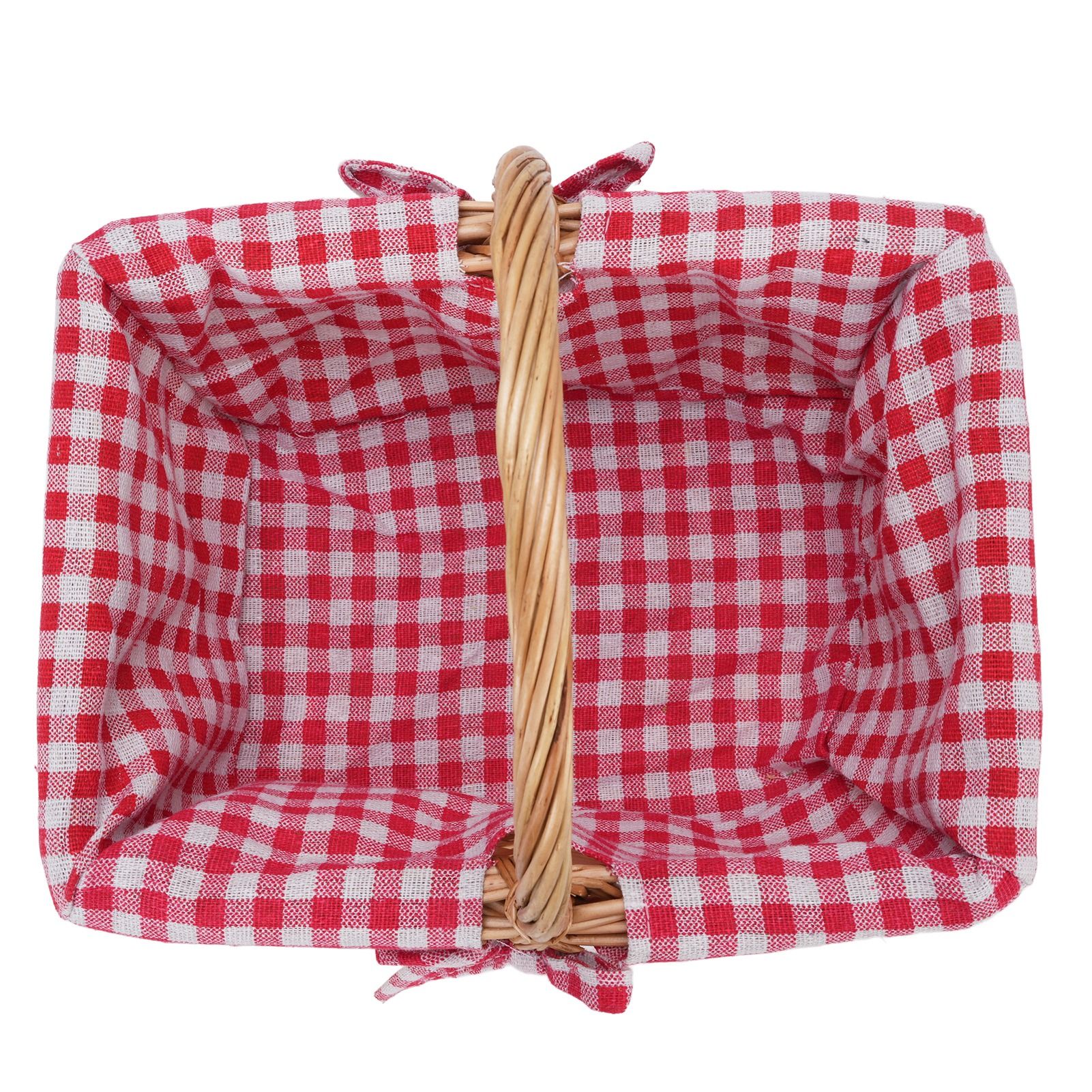 Wicker Picnic Basket Detachable Lining Vintage Spacious Capacity Hand Woven view 6