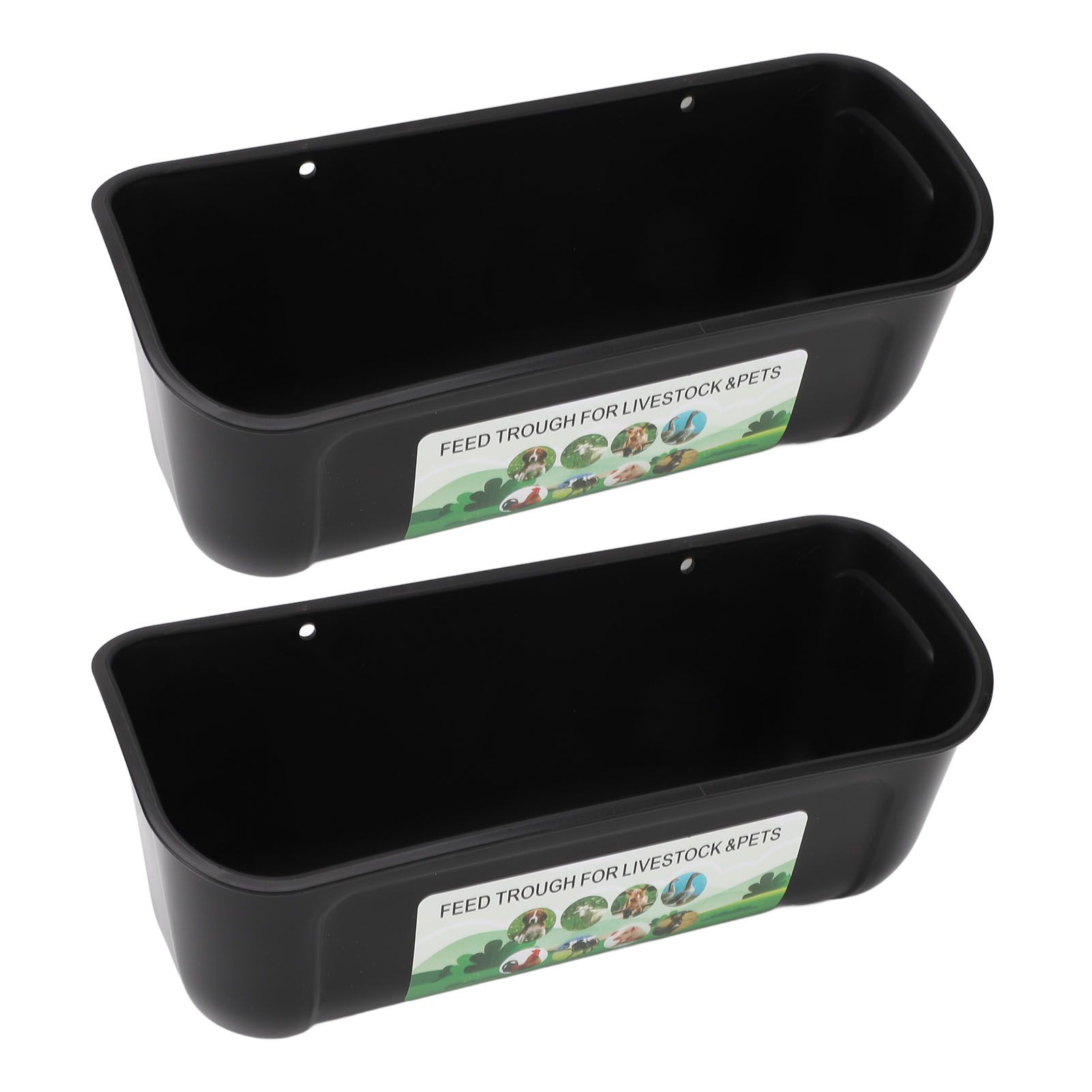 2PCS Hanging Poultry Feeder Plastic Livestock Feeding Trough for Chicken Geese view 10