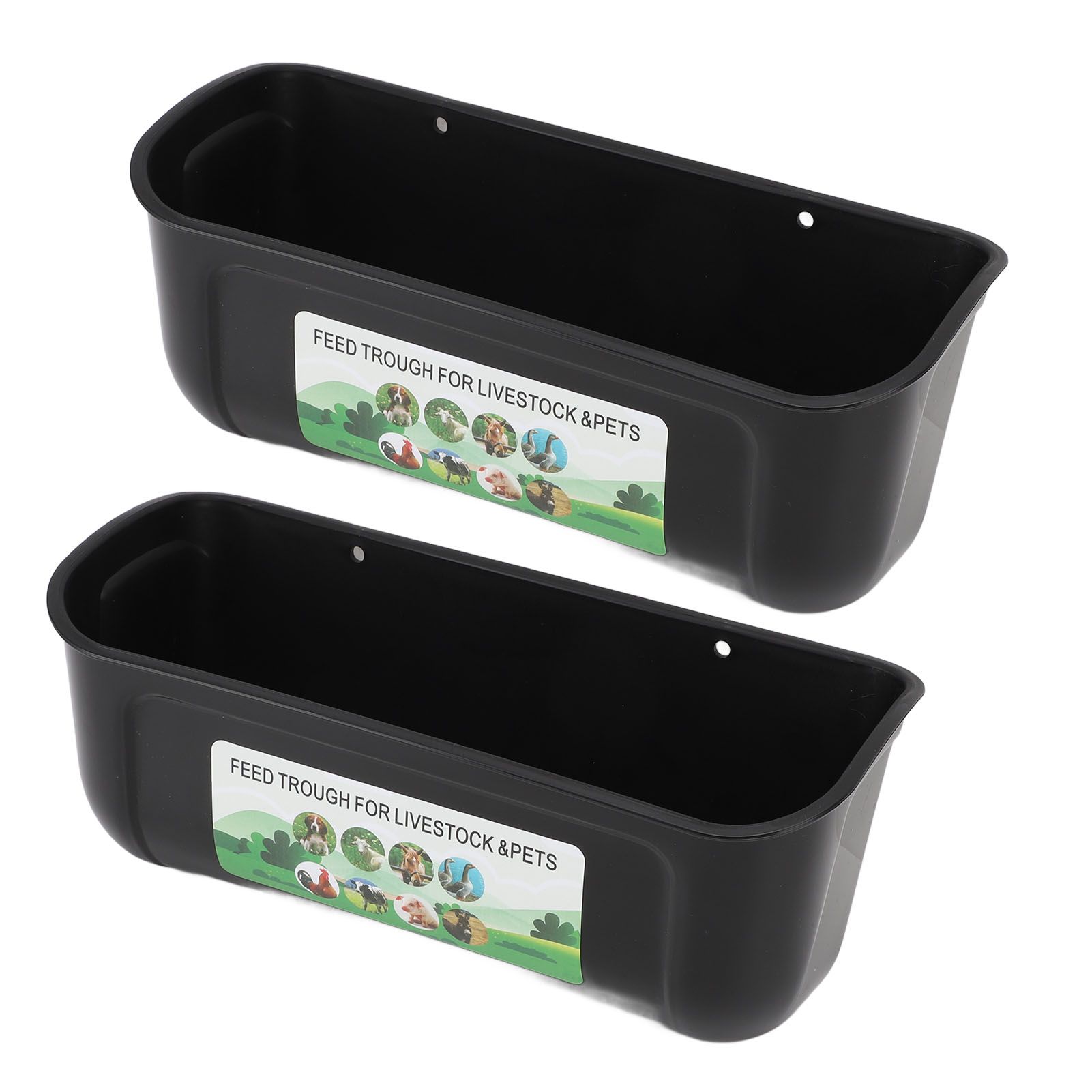 2PCS Hanging Poultry Feeder Plastic Livestock Feeding Trough for Chicken Geese view 11