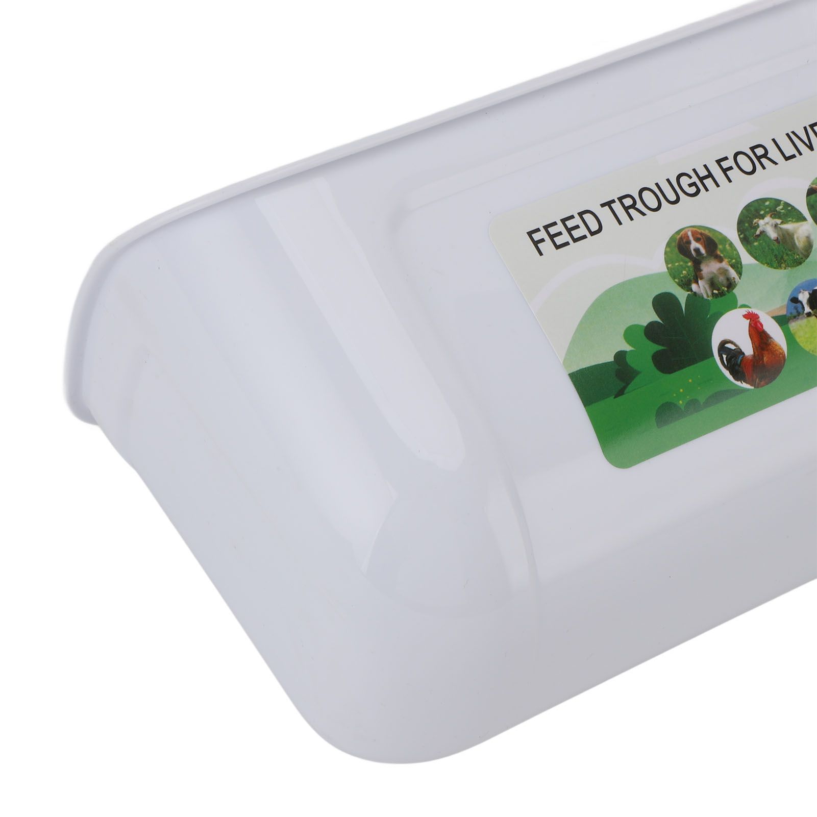2PCS Hanging Poultry Feeder Plastic Livestock Feeding Trough for Chicken Geese view 2