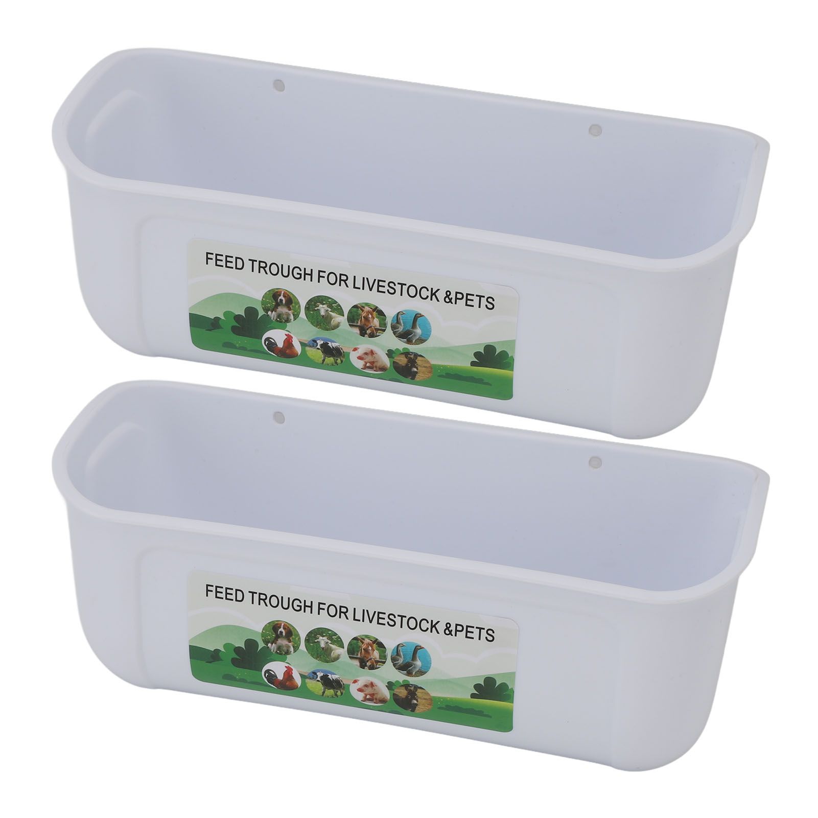 2PCS Hanging Poultry Feeder Plastic Livestock Feeding Trough for Chicken Geese view 6