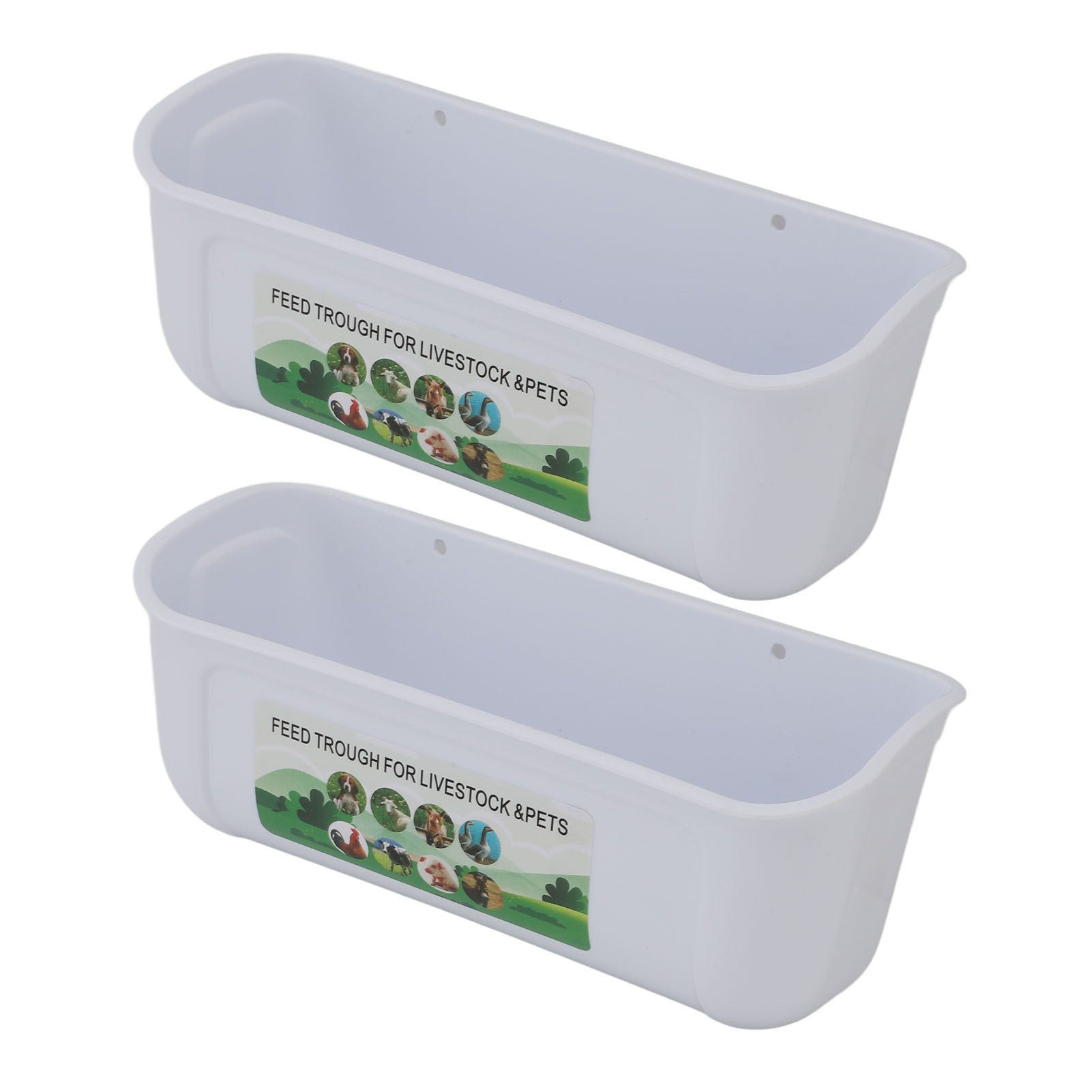 2PCS Hanging Poultry Feeder Plastic Livestock Feeding Trough for Chicken Geese view 8