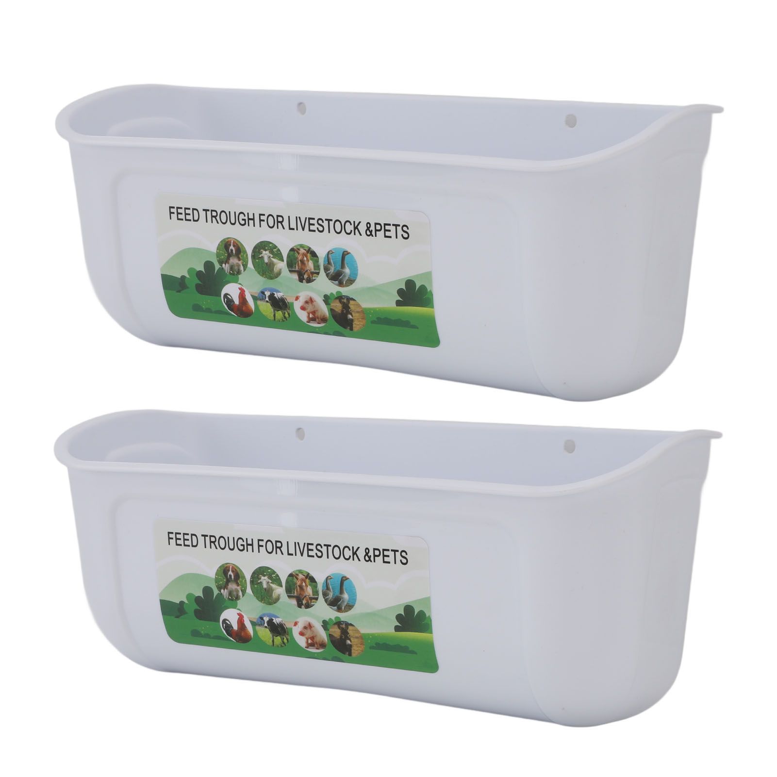 2PCS Hanging Poultry Feeder Plastic Livestock Feeding Trough for Chicken Geese view 10