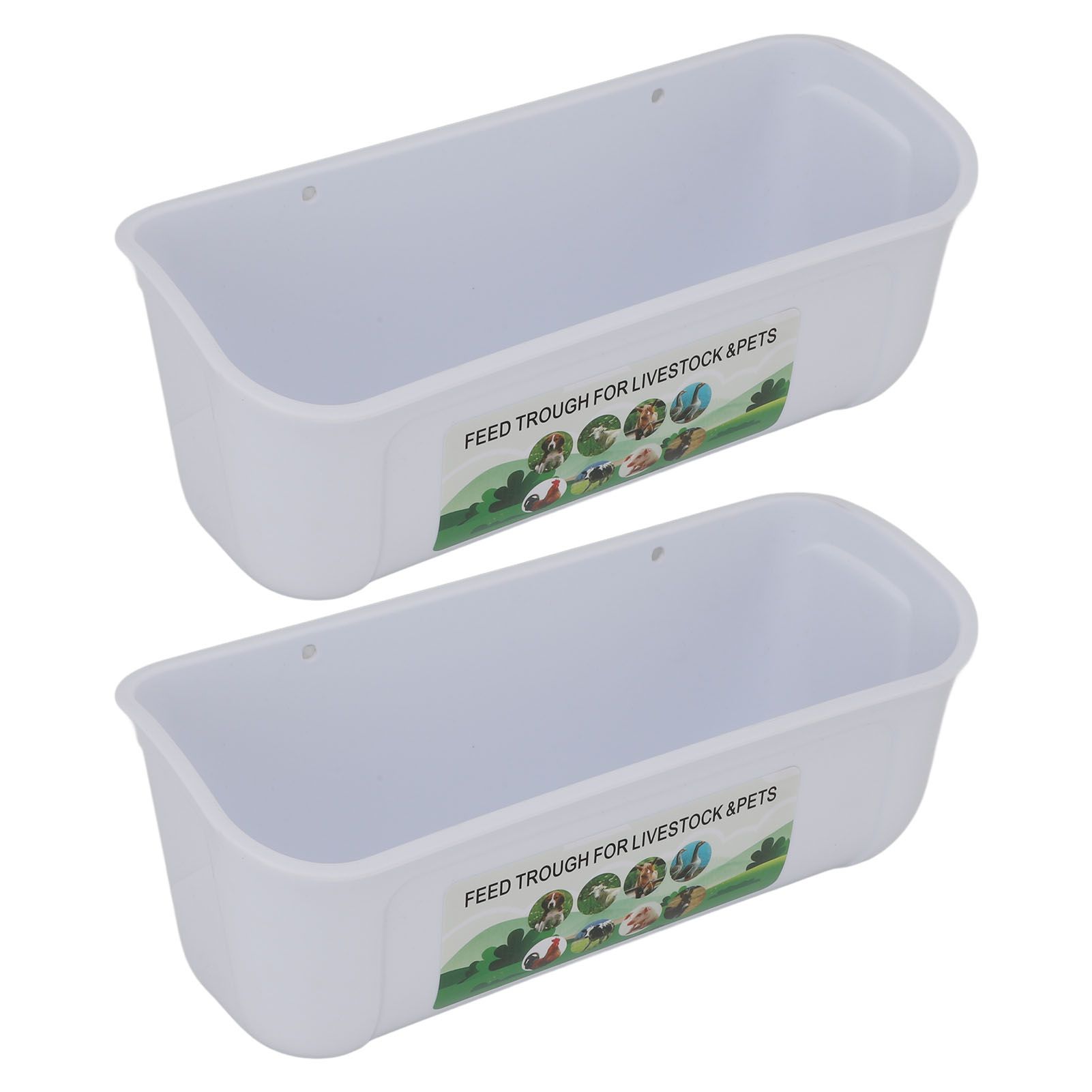 2PCS Hanging Poultry Feeder Plastic Livestock Feeding Trough for Chicken Geese view 11