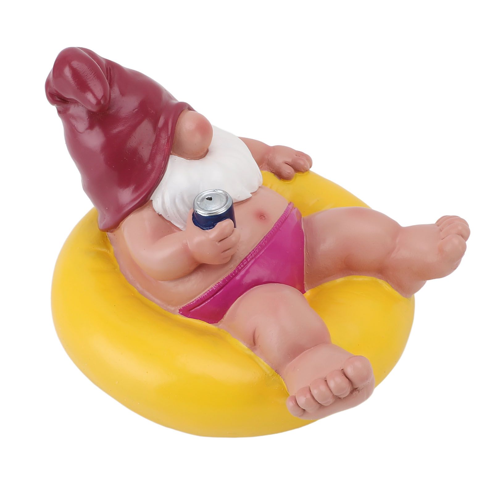 Pool Floater Gnome Statue Resin Pool Party Relaxing Funny Garden Floating — image 1