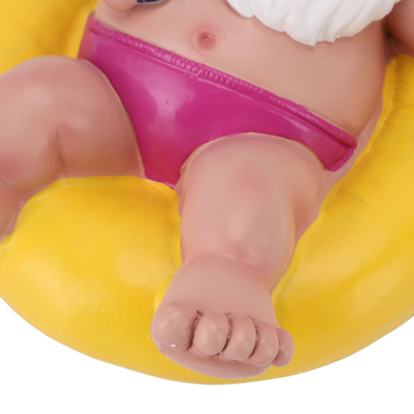 Pool Floater Gnome Statue Resin Pool Party Relaxing Funny Garden Floating view 2
