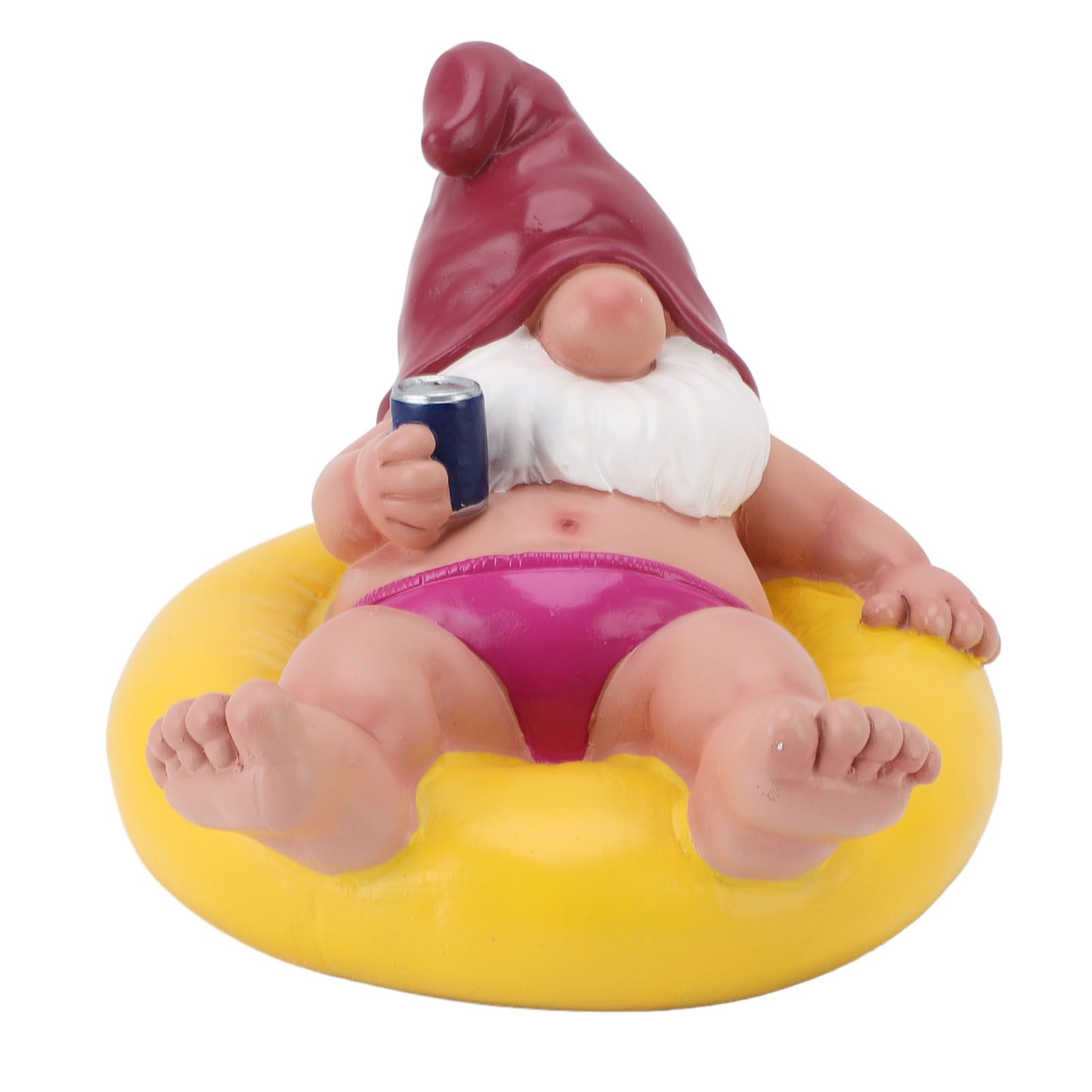 Pool Floater Gnome Statue Resin Pool Party Relaxing Funny Garden Floating view 3