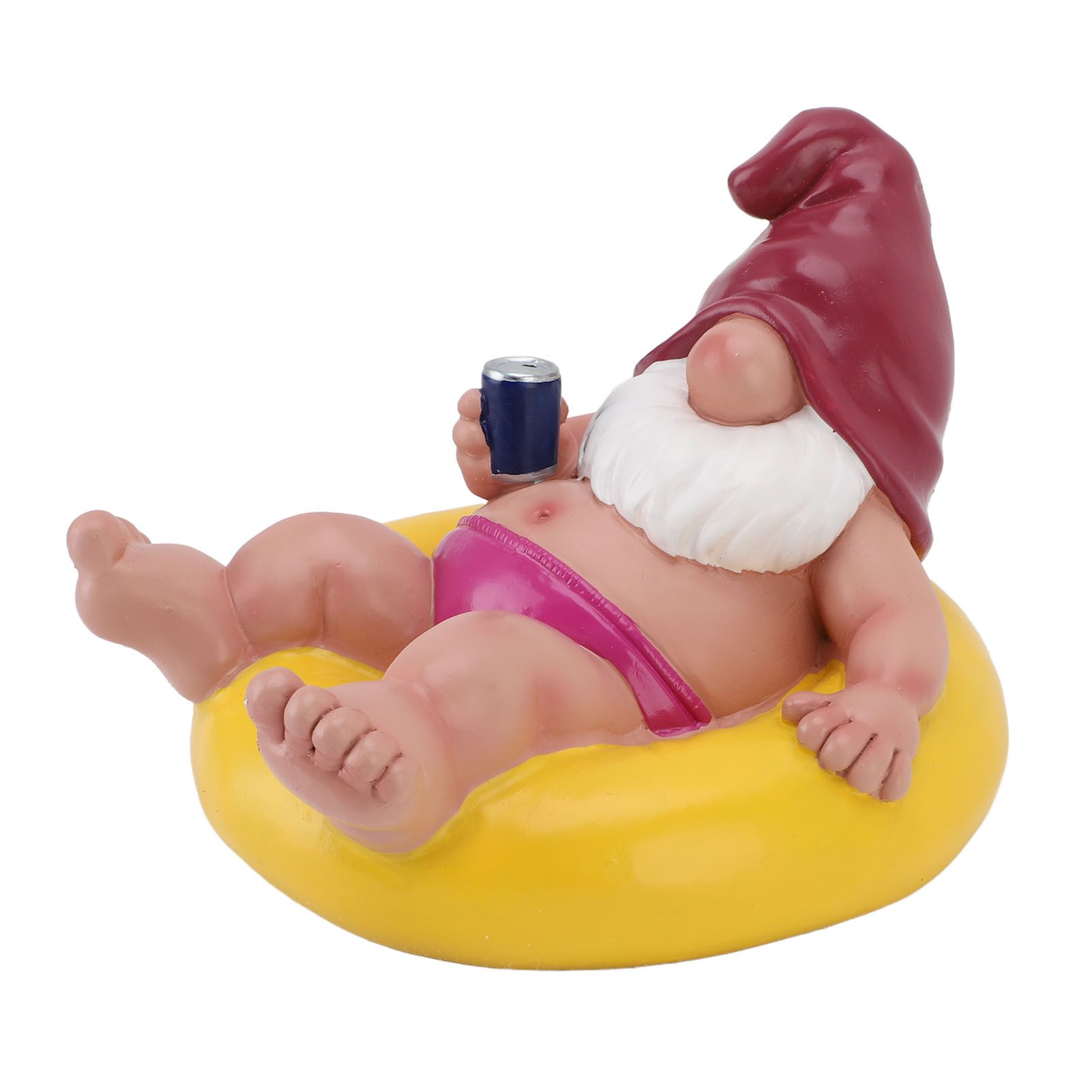 Pool Floater Gnome Statue Resin Pool Party Relaxing Funny Garden Floating view 4