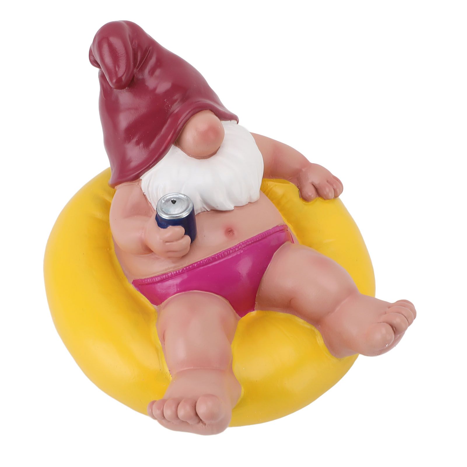 Pool Floater Gnome Statue Resin Pool Party Relaxing Funny Garden Floating view 8