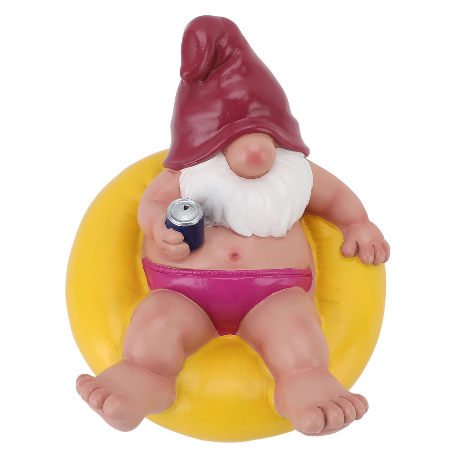 Pool Floater Gnome Statue Resin Pool Party Relaxing Funny Garden Floating view 10