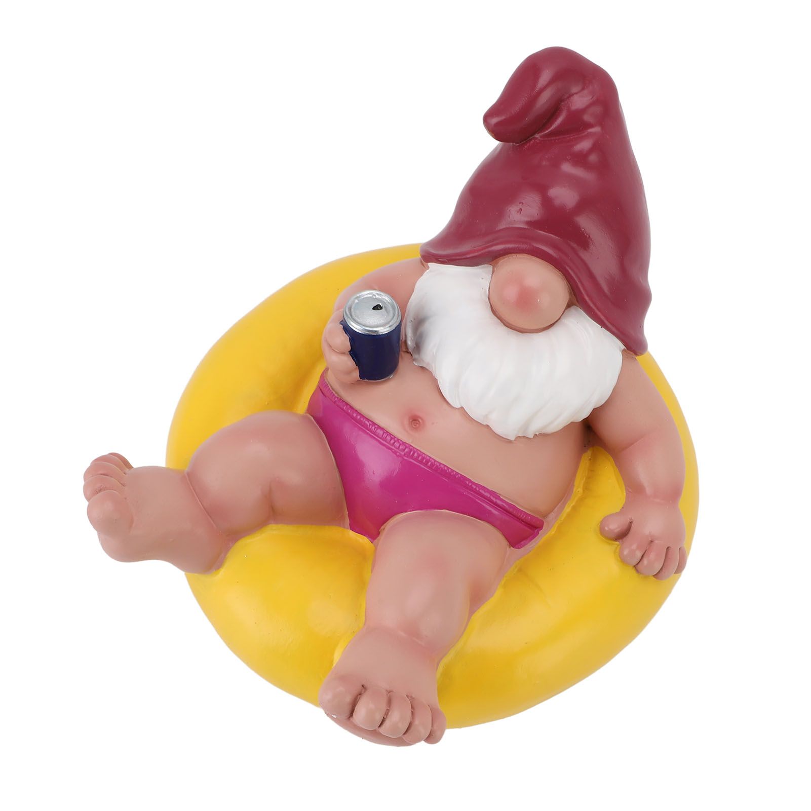 Pool Floater Gnome Statue Resin Pool Party Relaxing Funny Garden Floating view 11