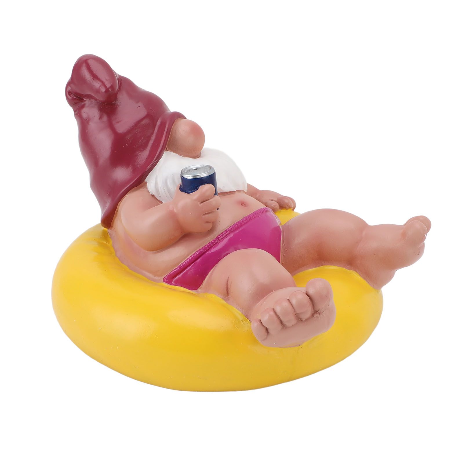 Pool Floater Gnome Statue Resin Pool Party Relaxing Funny Garden Floating view 12