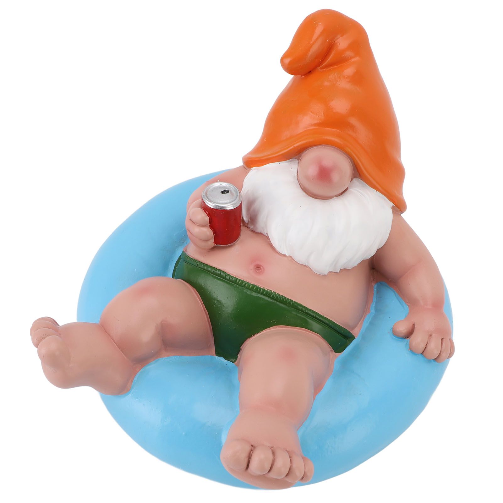 Pool Floater Gnome Statue Resin Pool Party Relaxing Funny Garden Floating — image 1