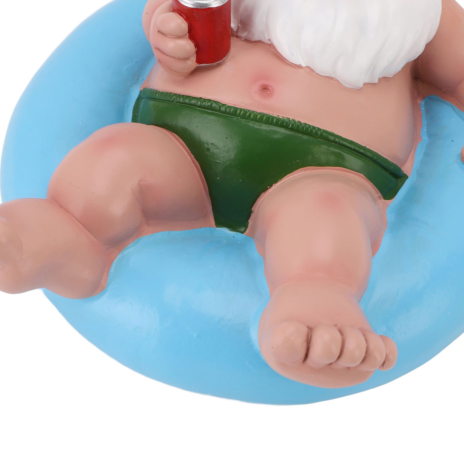 Pool Floater Gnome Statue Resin Pool Party Relaxing Funny Garden Floating view 2