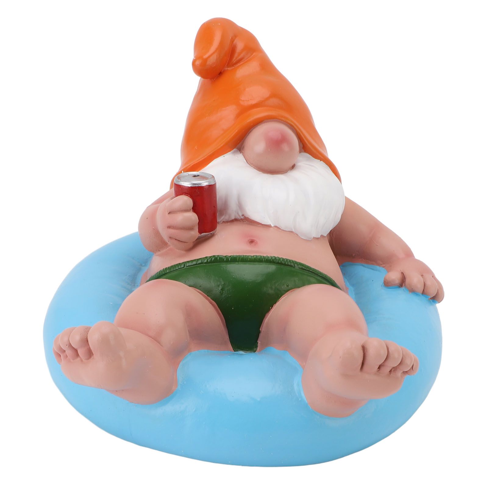 Pool Floater Gnome Statue Resin Pool Party Relaxing Funny Garden Floating view 3