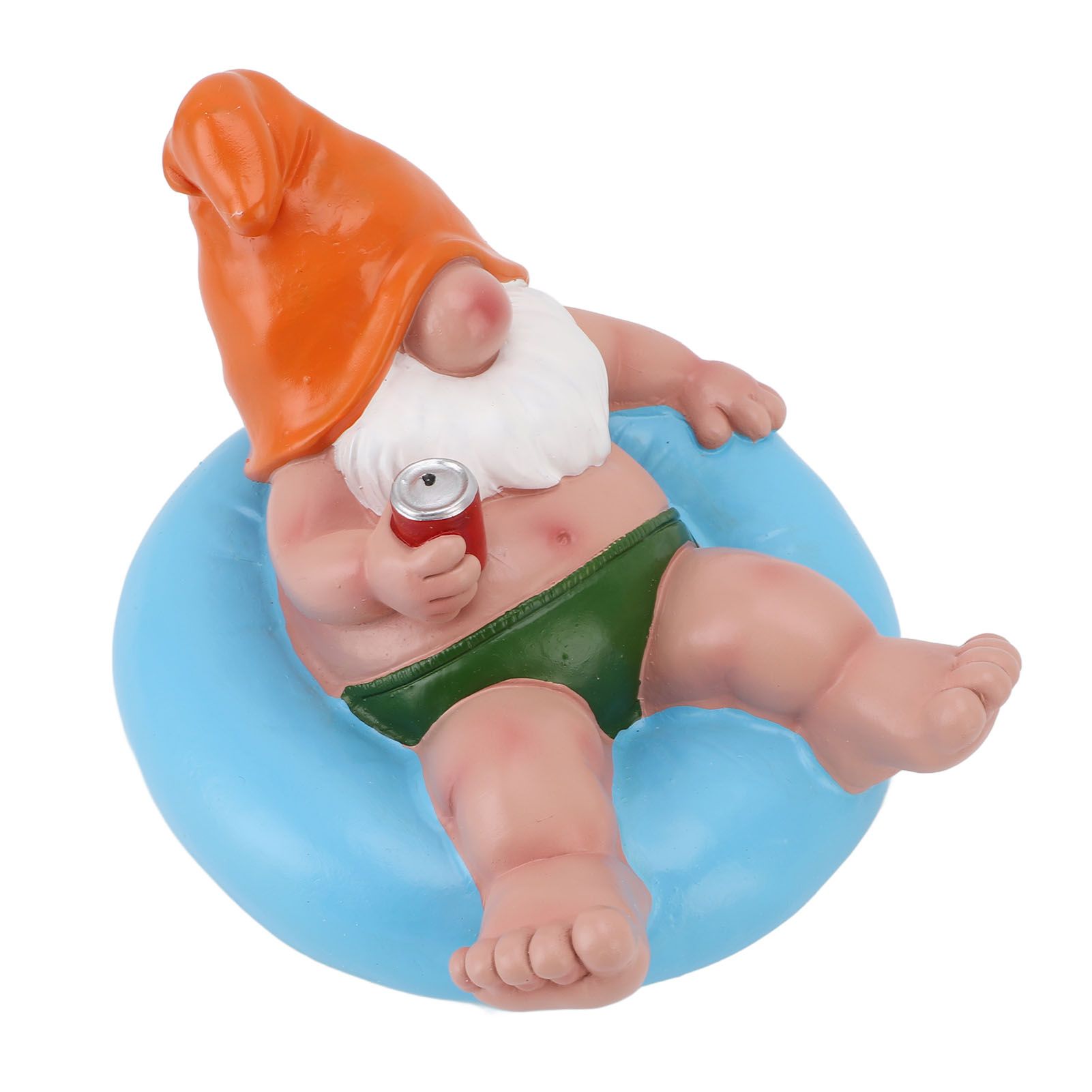 Pool Floater Gnome Statue Resin Pool Party Relaxing Funny Garden Floating view 4