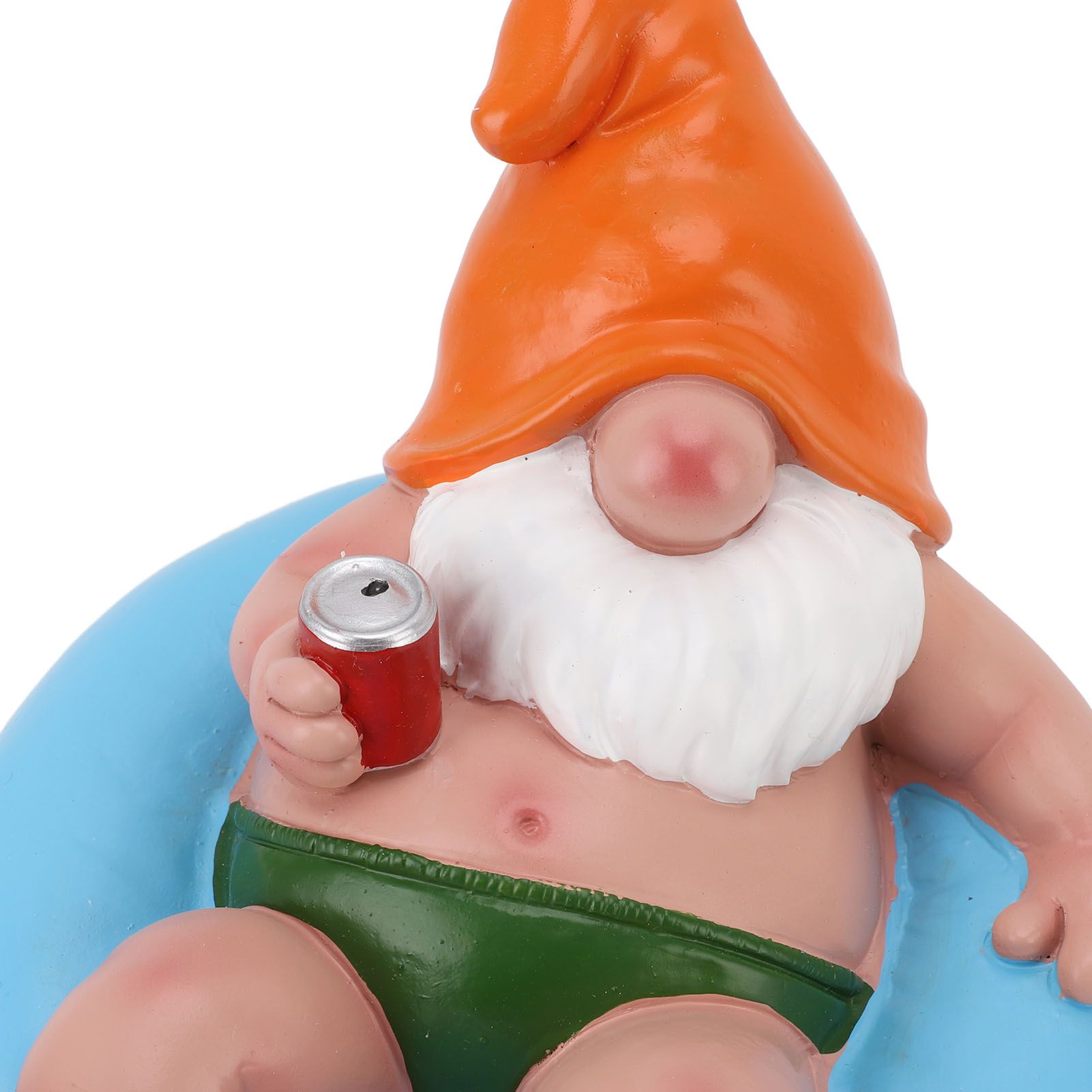 Pool Floater Gnome Statue Resin Pool Party Relaxing Funny Garden Floating view 5