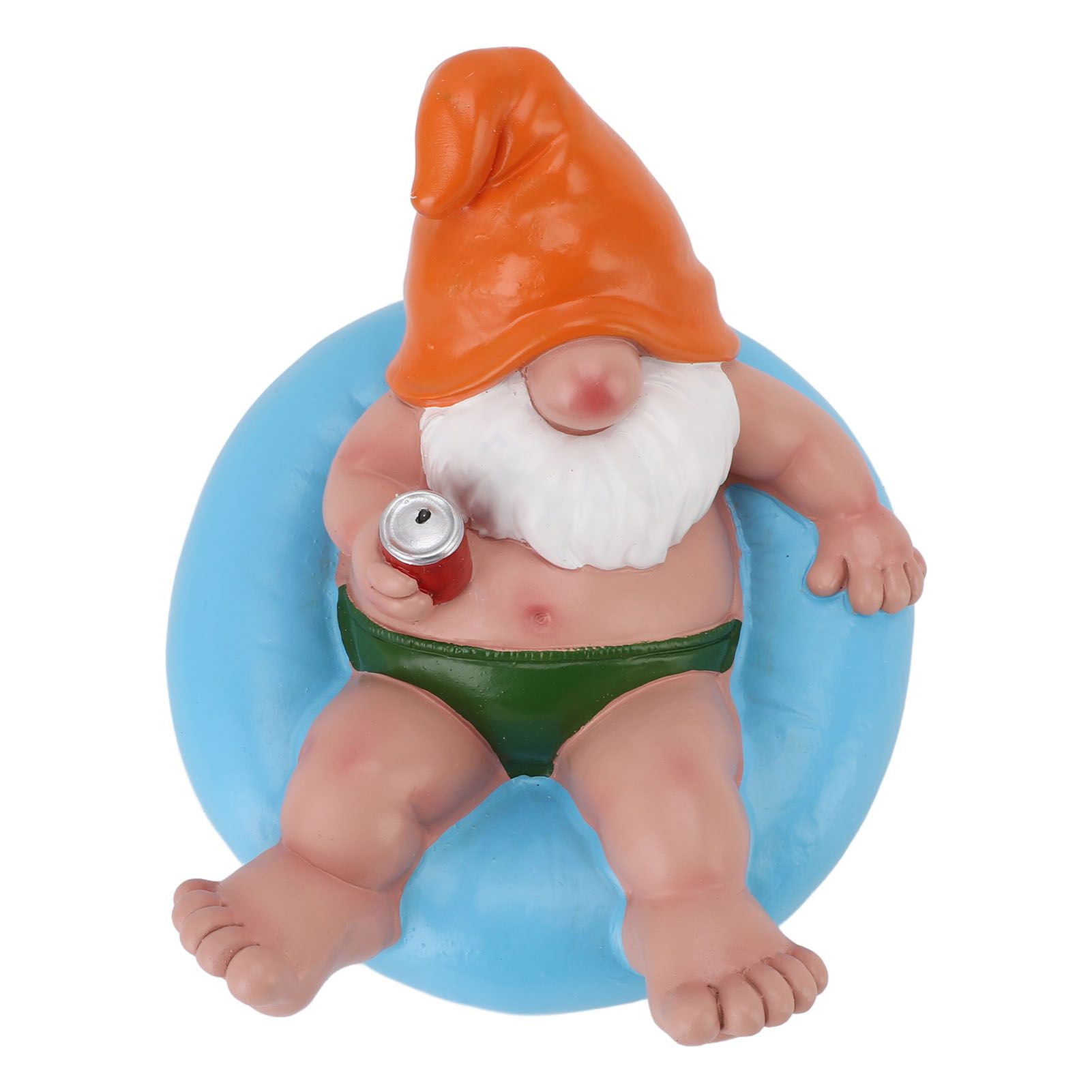 Pool Floater Gnome Statue Resin Pool Party Relaxing Funny Garden Floating view 6