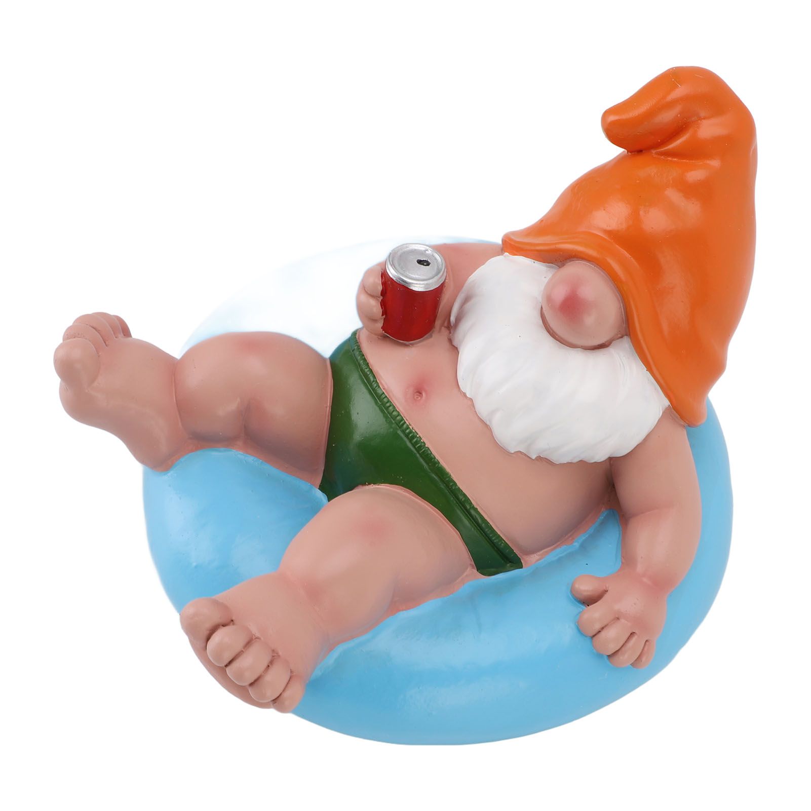 Pool Floater Gnome Statue Resin Pool Party Relaxing Funny Garden Floating view 8