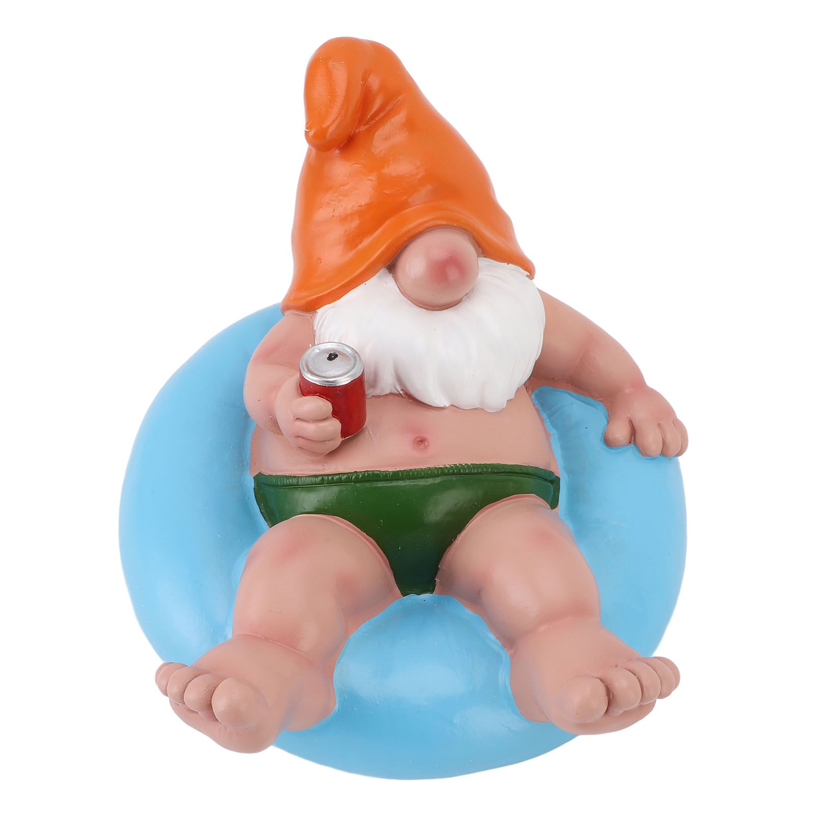 Pool Floater Gnome Statue Resin Pool Party Relaxing Funny Garden Floating view 9