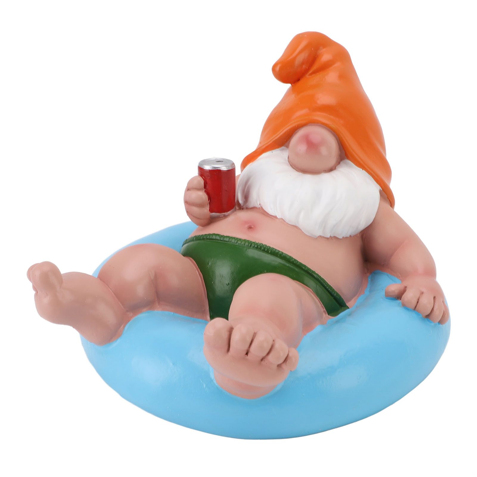 Pool Floater Gnome Statue Resin Pool Party Relaxing Funny Garden Floating view 10