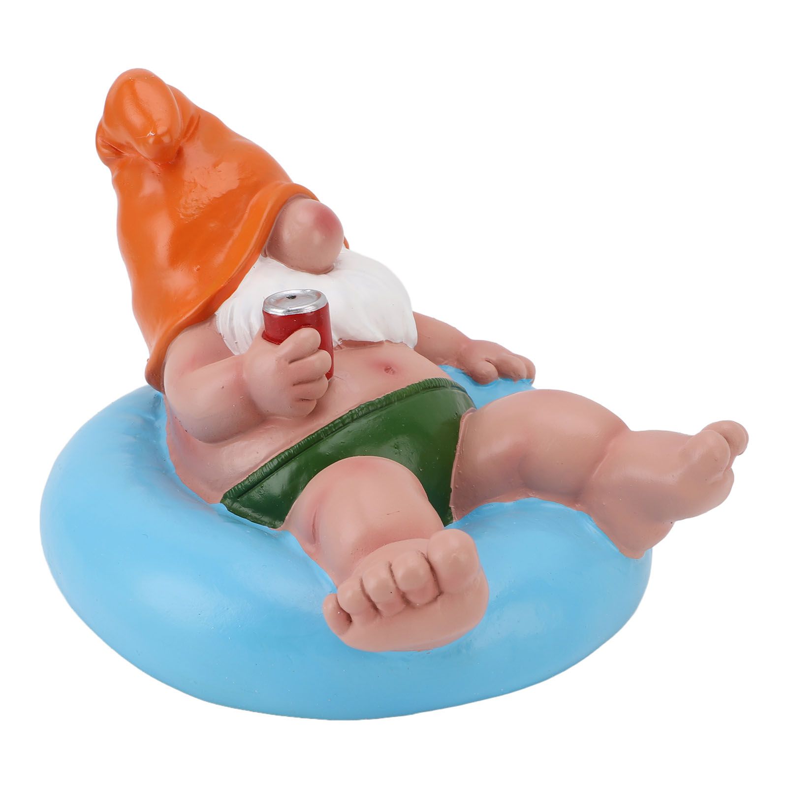 Pool Floater Gnome Statue Resin Pool Party Relaxing Funny Garden Floating view 11