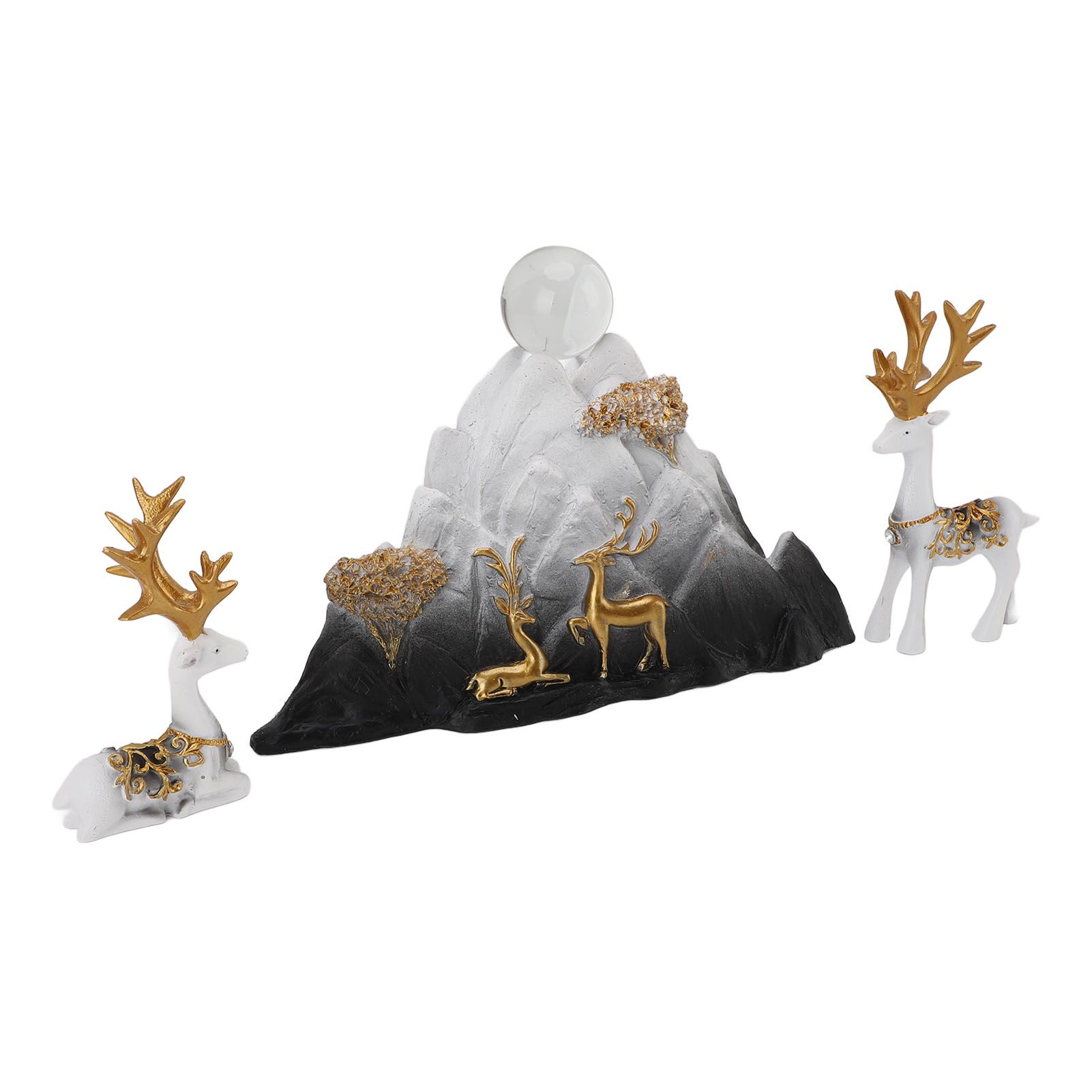 Resin Sitting Standing Deer Statues Reindeer Figurines Ornaments Mountain view 8