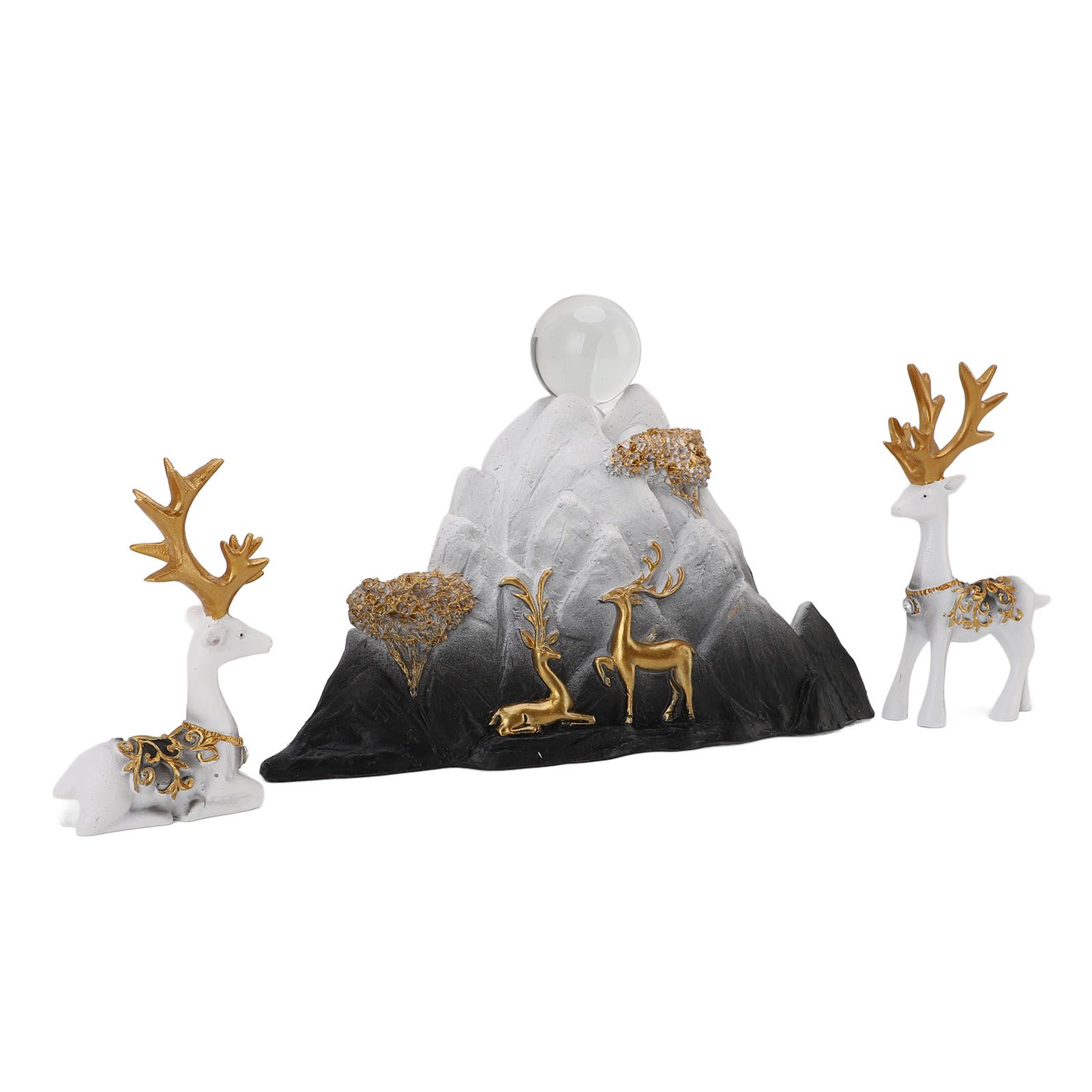 Resin Sitting Standing Deer Statues Reindeer Figurines Ornaments Mountain view 9