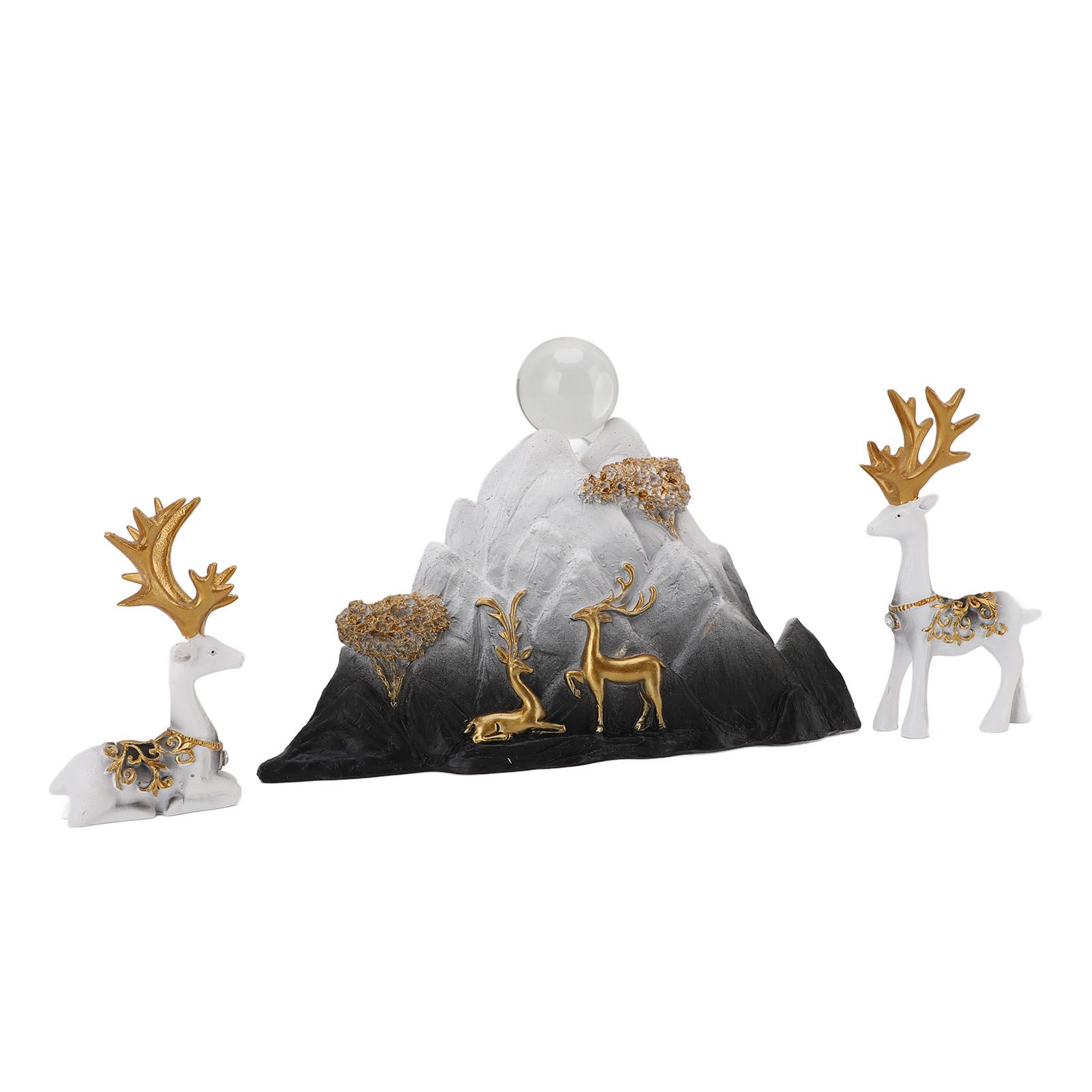 Resin Sitting Standing Deer Statues Reindeer Figurines Ornaments Mountain view 10