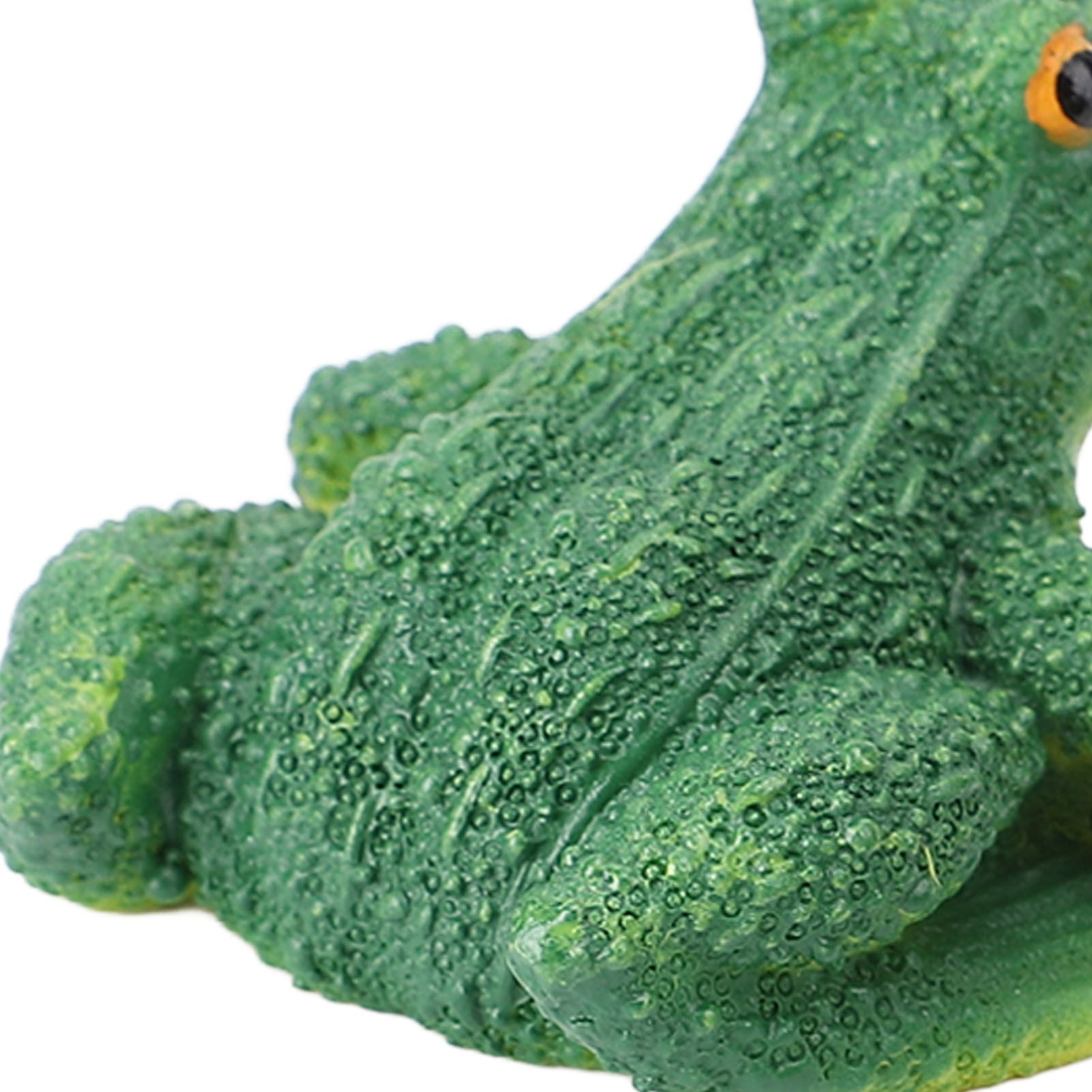 Frog Statue Garden Decor Resin Weatherproof Outdoor Frog Figurine Lawn view 7