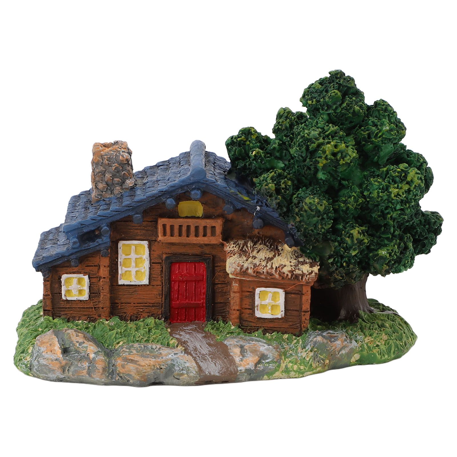 Micro Landscape House Figurine Resin Village Hut Ornament Bonsai Decoration view 3
