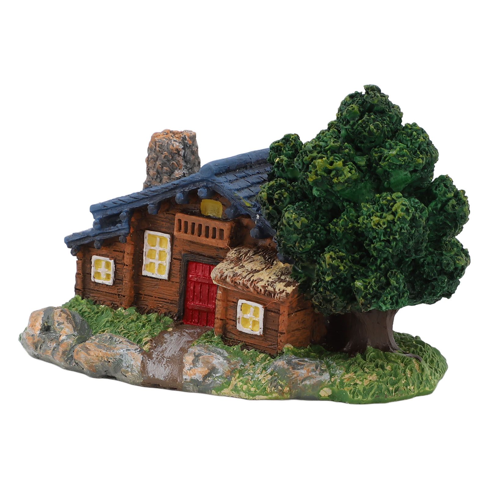 Micro Landscape House Figurine Resin Village Hut Ornament Bonsai Decoration view 4
