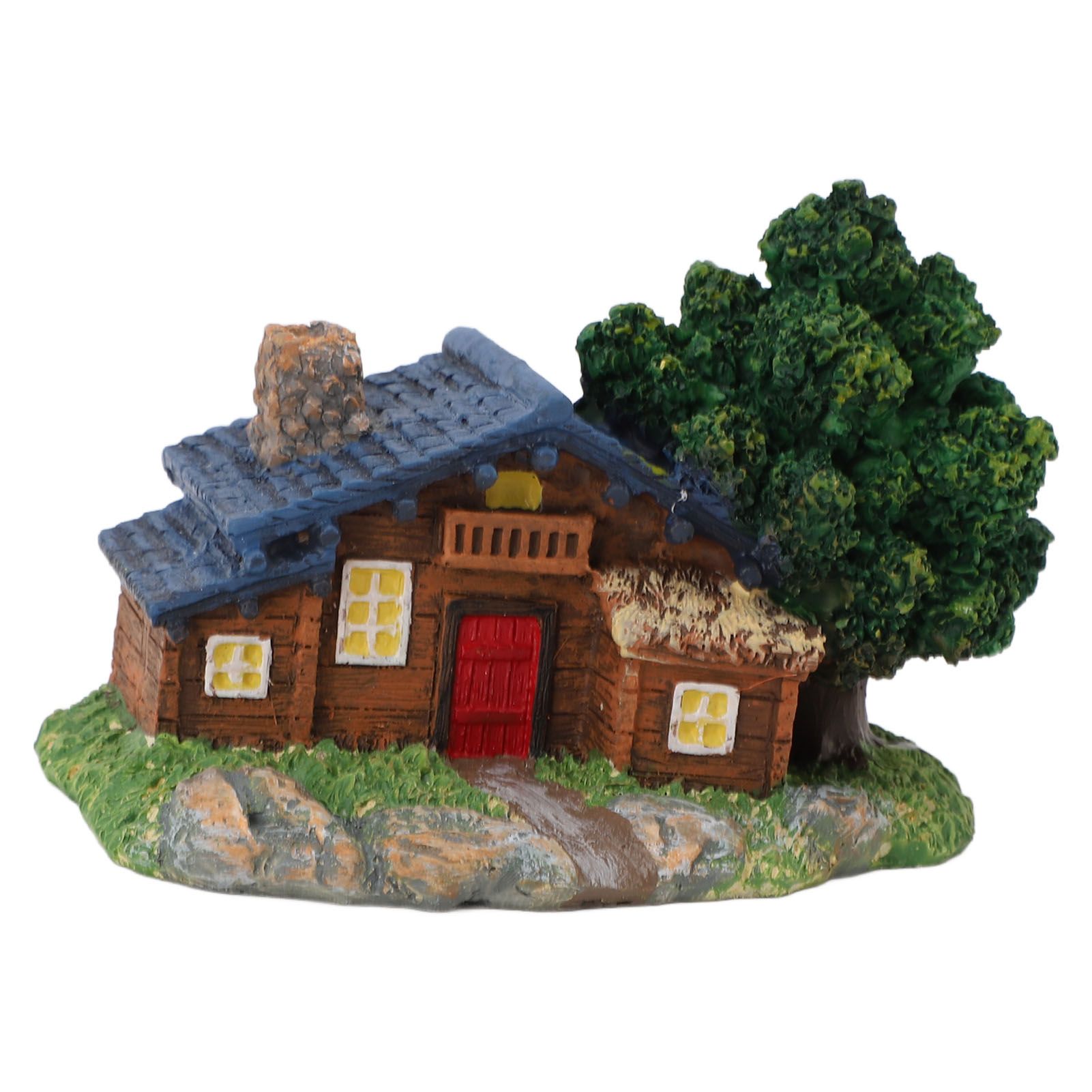 Micro Landscape House Figurine Resin Village Hut Ornament Bonsai Decoration view 8