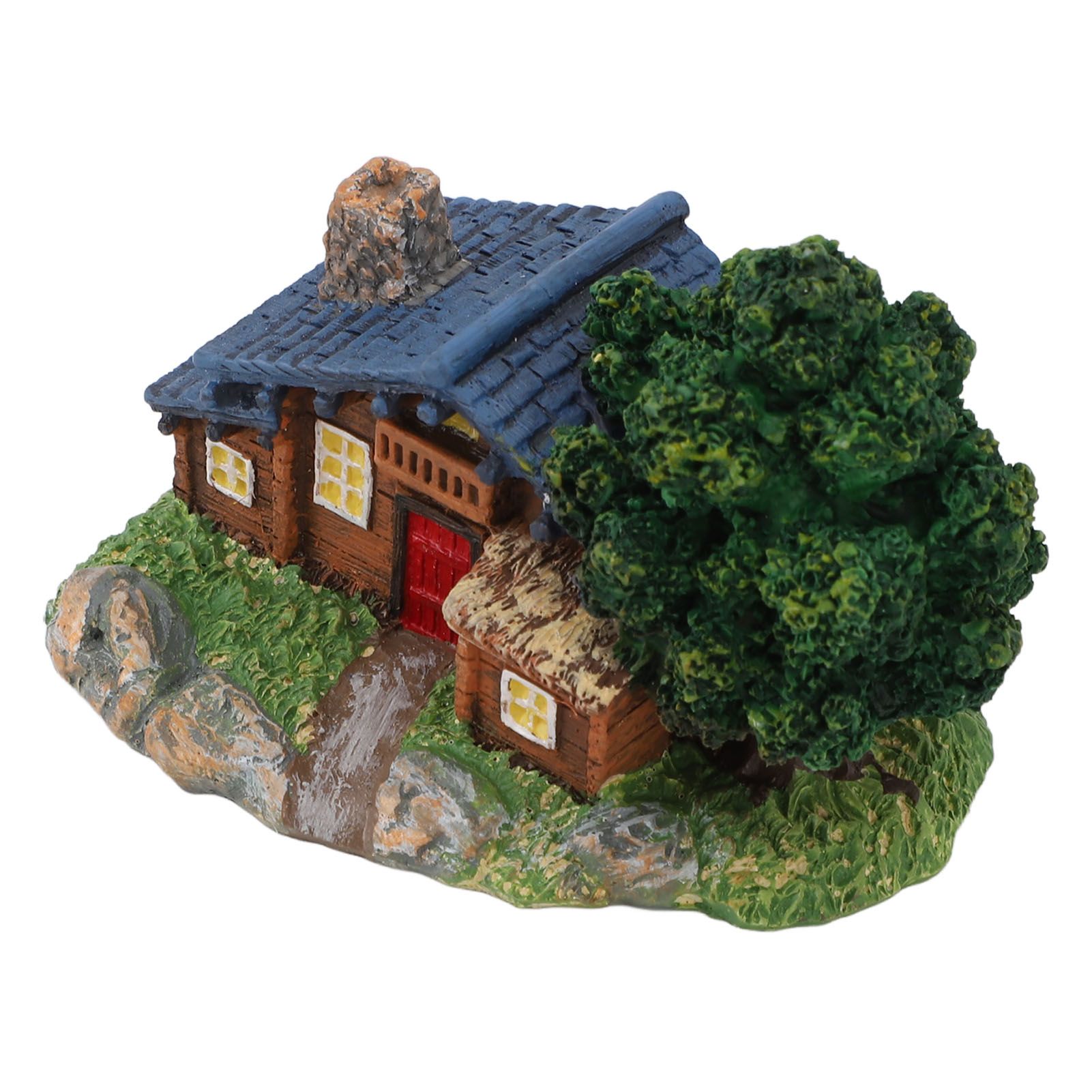 Micro Landscape House Figurine Resin Village Hut Ornament Bonsai Decoration view 9