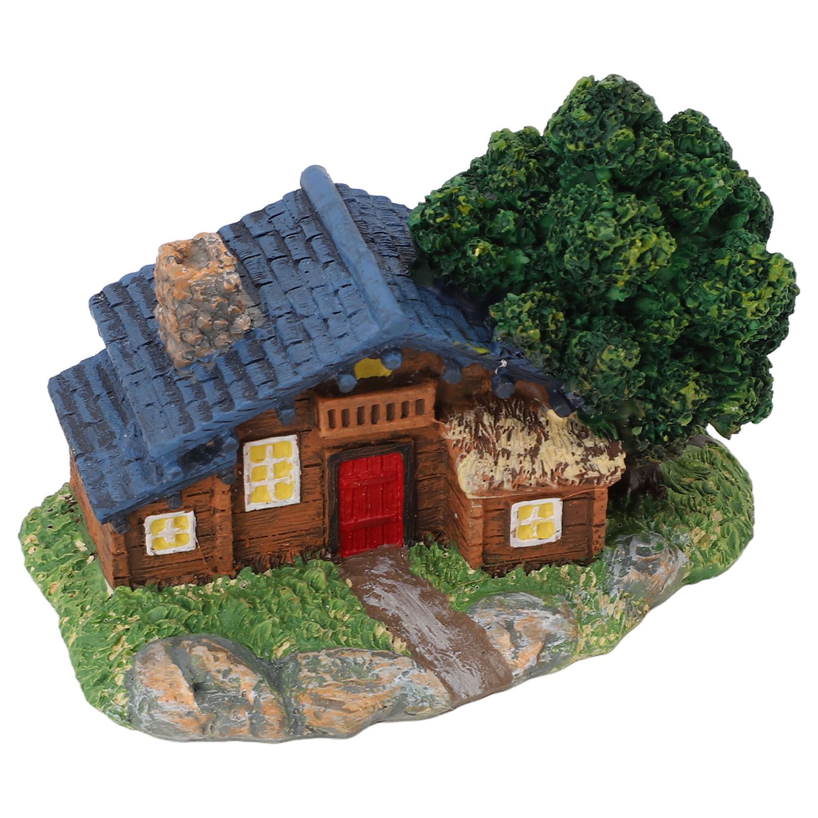 Micro Landscape House Figurine Resin Village Hut Ornament Bonsai Decoration view 12