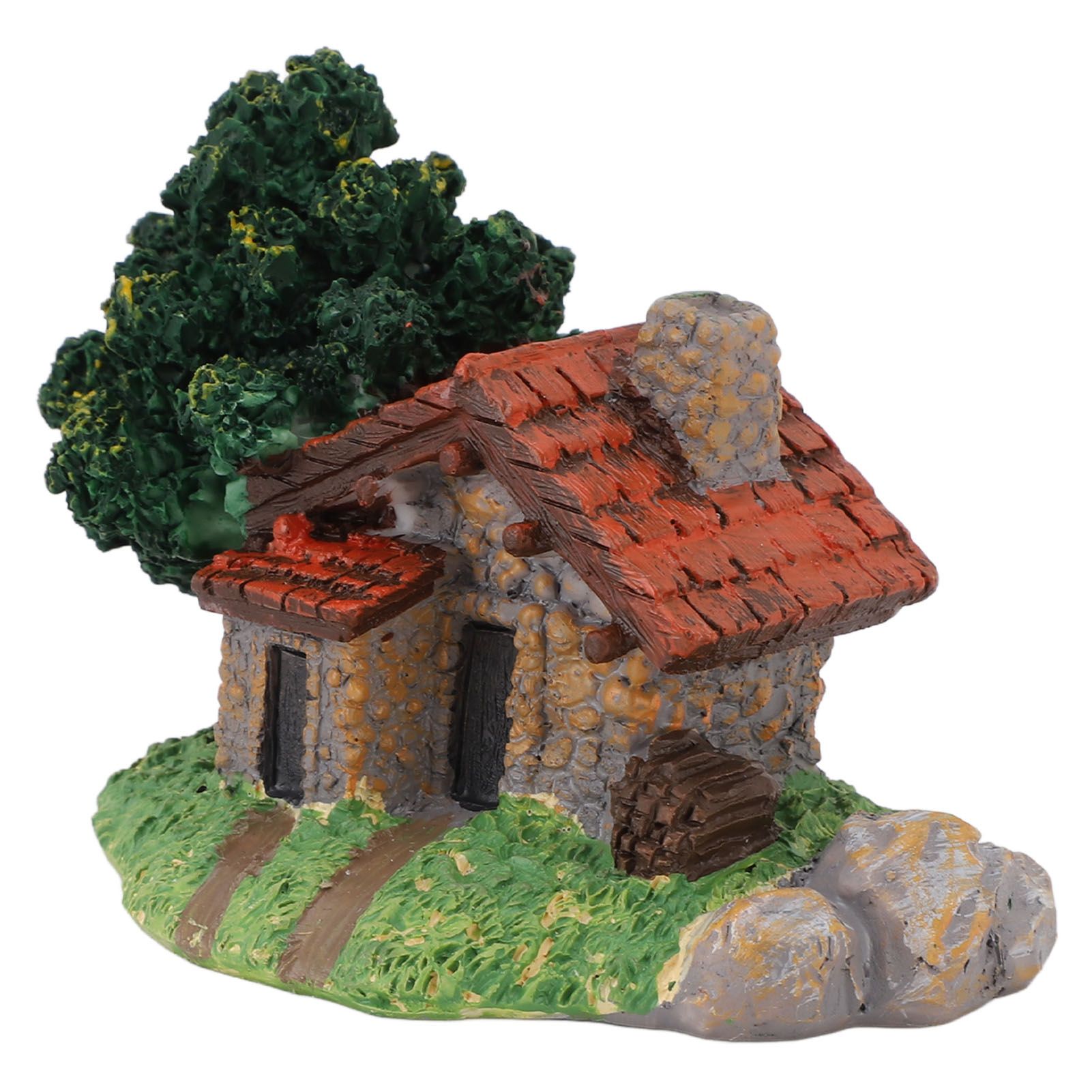 Micro Landscape House Figurine Resin Village Hut Ornament Bonsai Decoration — image 1