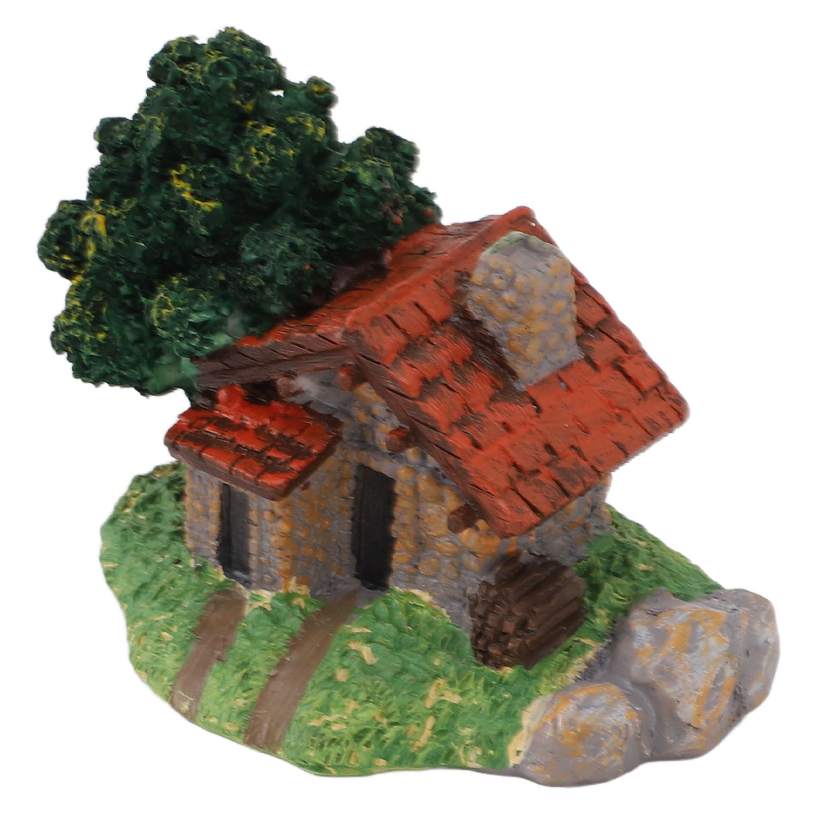 Micro Landscape House Figurine Resin Village Hut Ornament Bonsai Decoration view 4