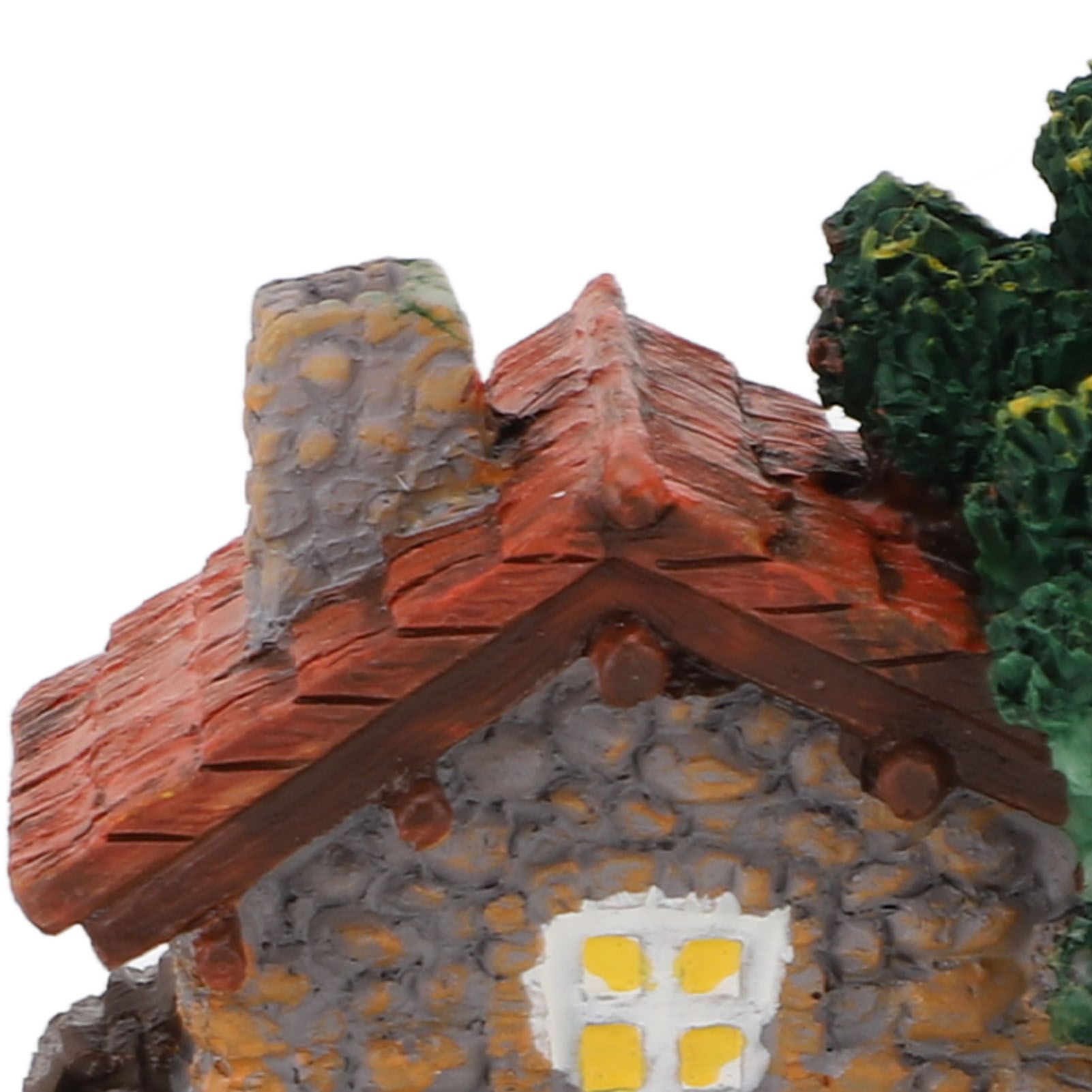 Micro Landscape House Figurine Resin Village Hut Ornament Bonsai Decoration view 7