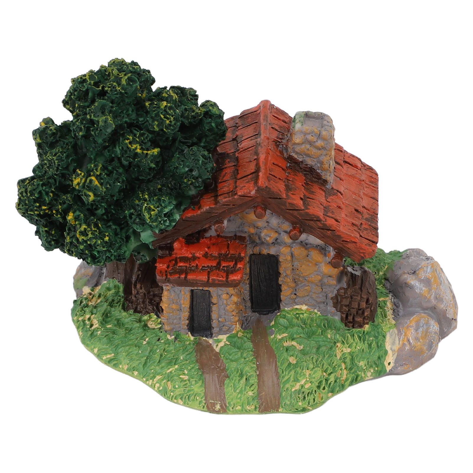 Micro Landscape House Figurine Resin Village Hut Ornament Bonsai Decoration view 8