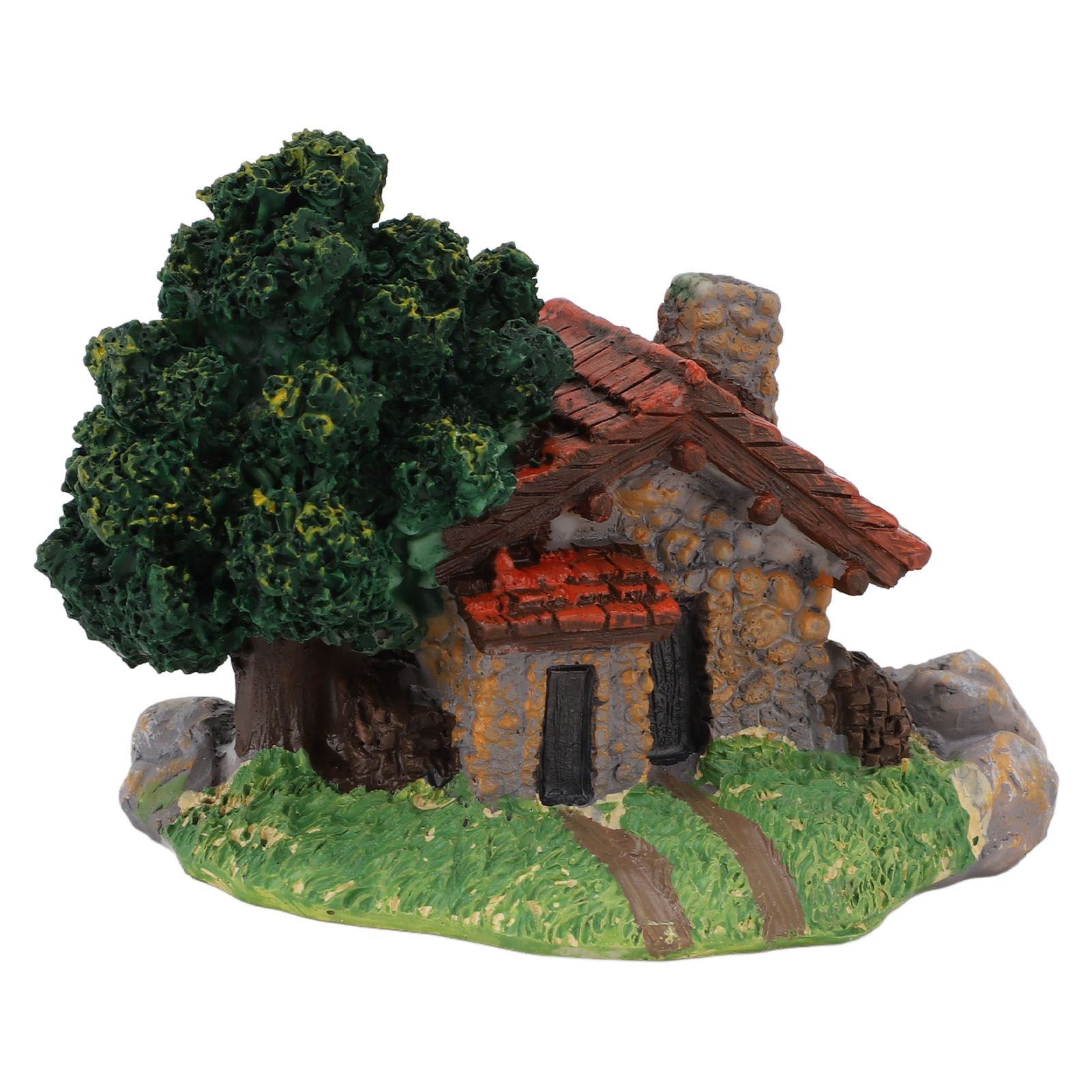 Micro Landscape House Figurine Resin Village Hut Ornament Bonsai Decoration view 12