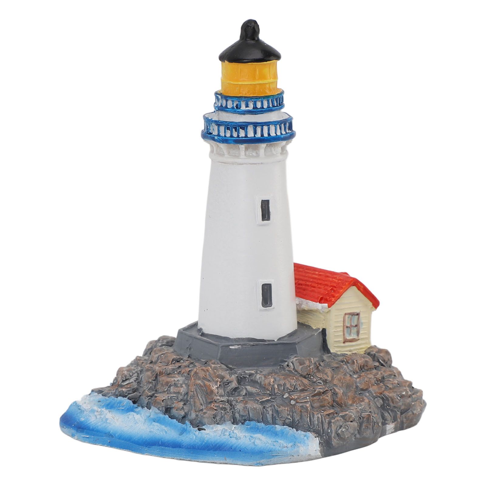 Lighthouse Ornament Resin Decorative Lighthouse Figurine Tabletop Decor for