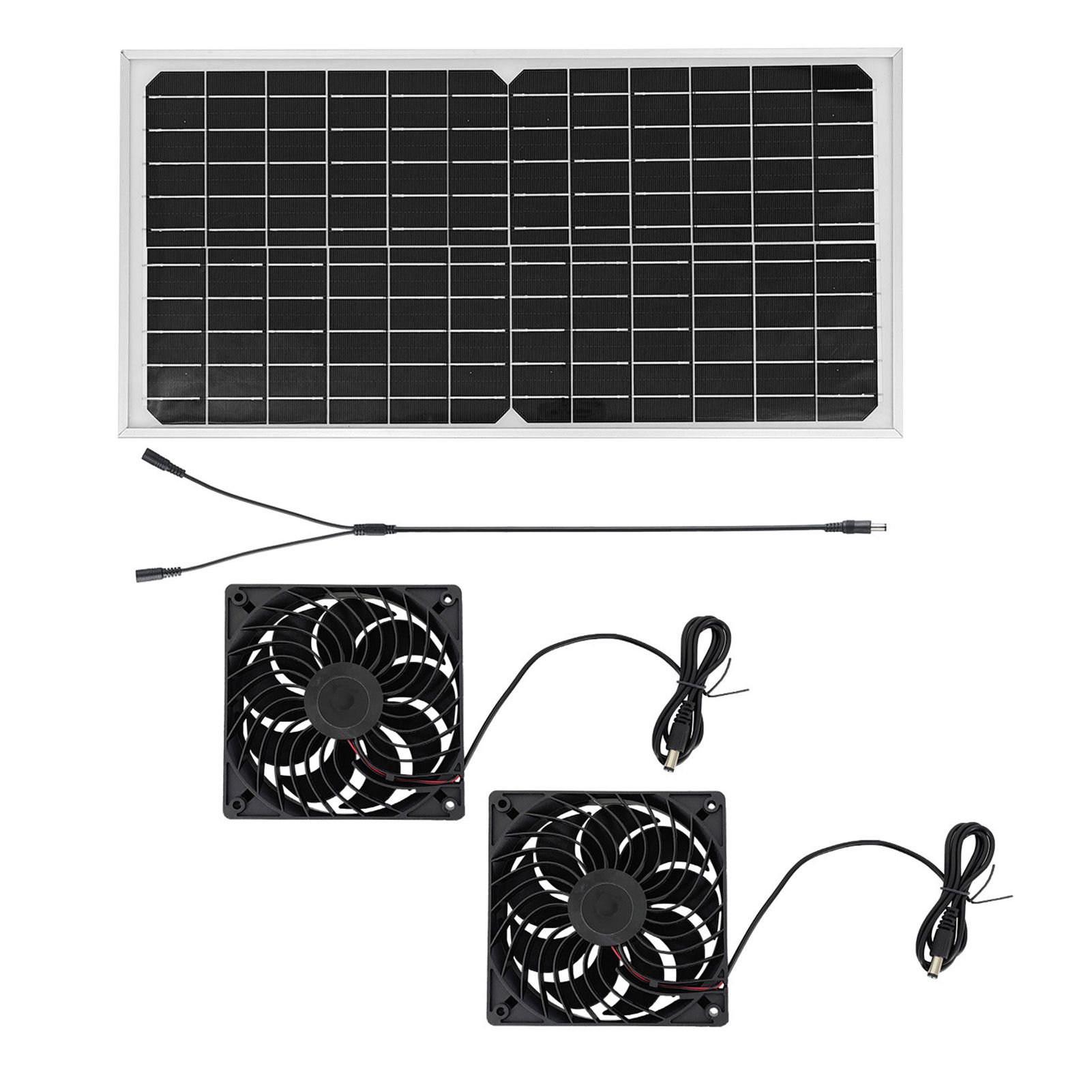 Solar Exhaust Fan Kit with 16W Solar Panel 2 High Speed Brushless DC Fan Solar view 2