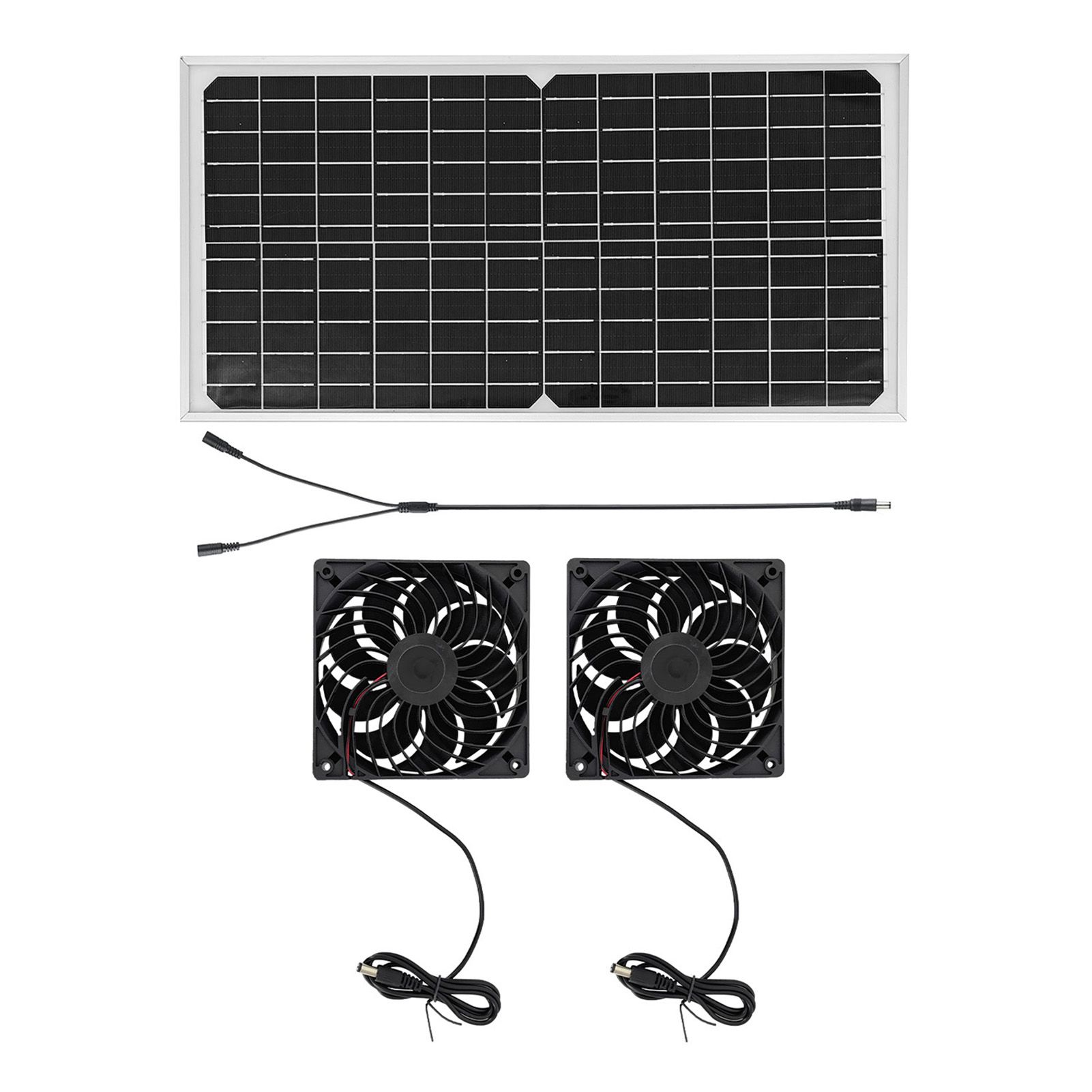 Solar Exhaust Fan Kit with 16W Solar Panel 2 High Speed Brushless DC Fan Solar view 3