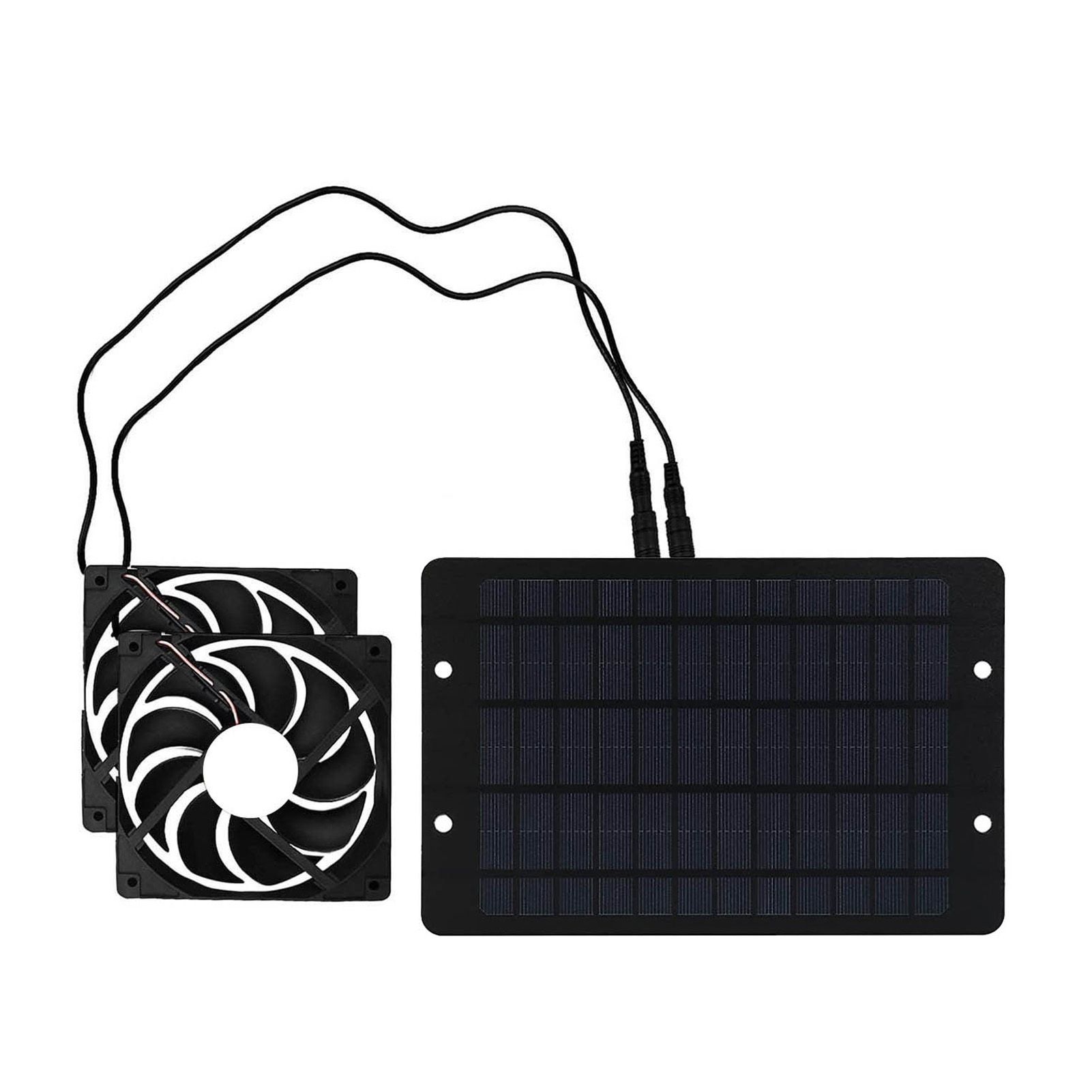 Solar Powered Exhaust Fan Kit 10W 12V Solar Panel Dual Fan Kit for Greenhouse view 4